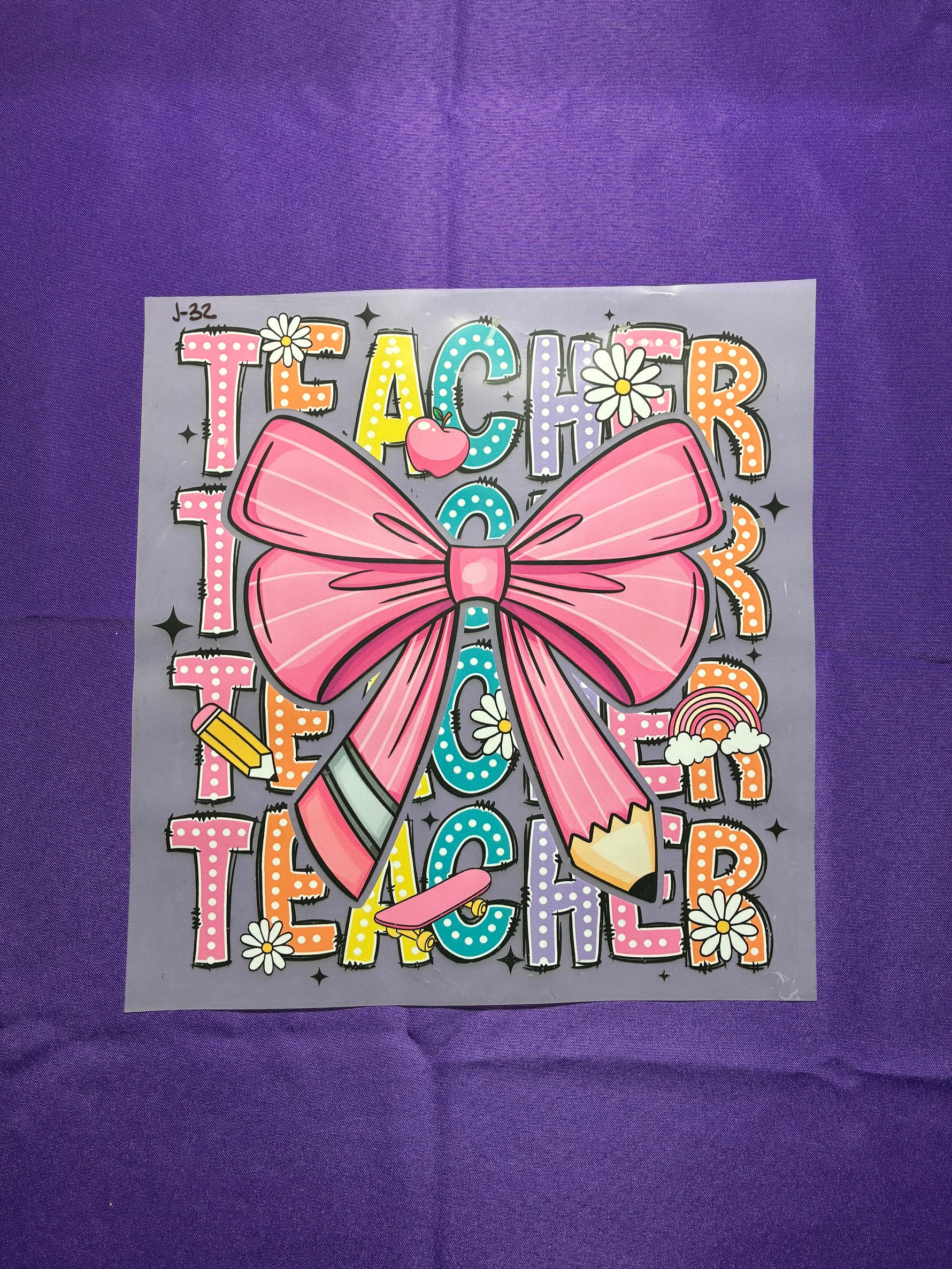 Teacher with Bow #32 Shirt Transfer