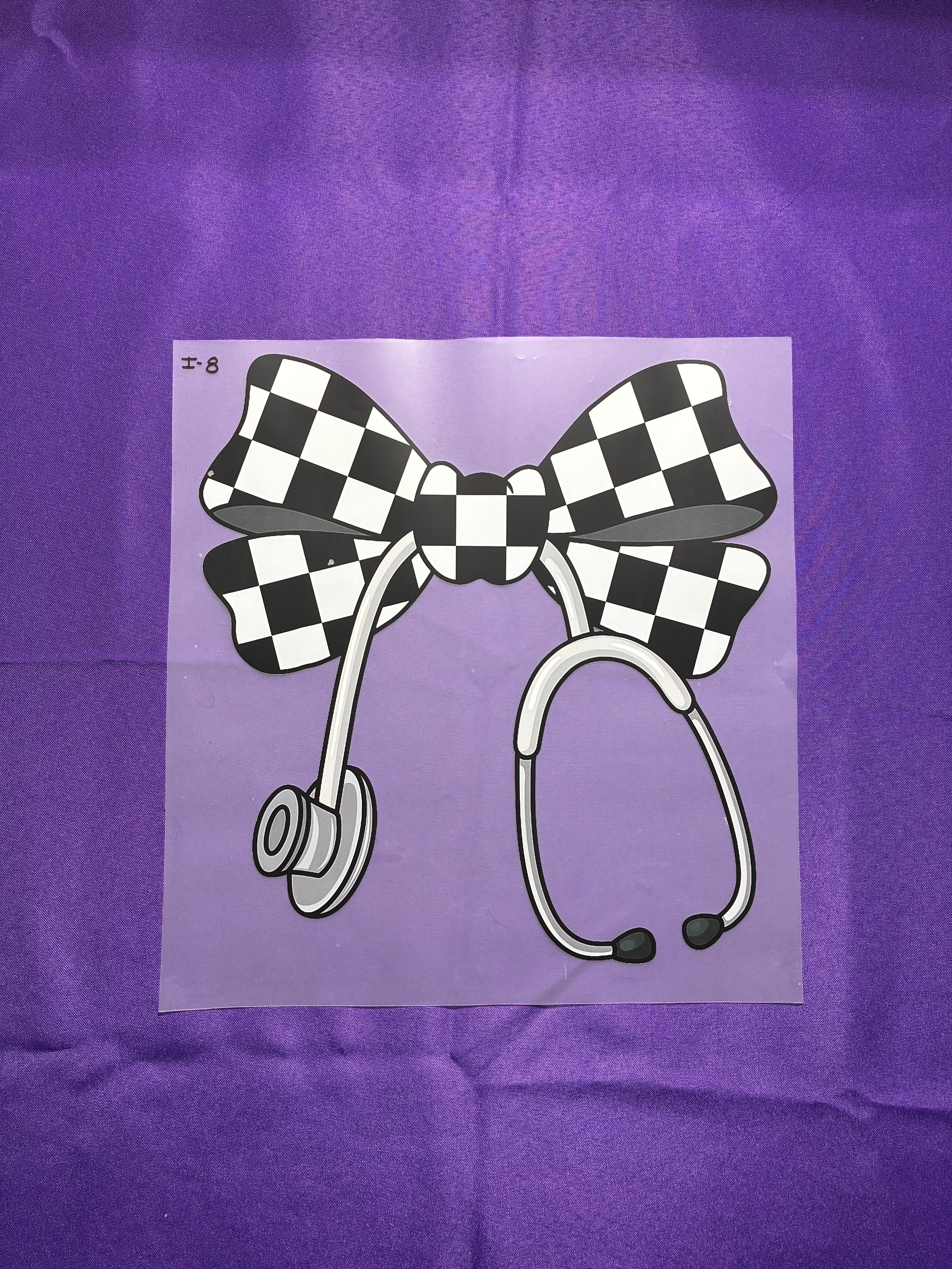 Stethoscope Bow #8 Shirt Transfer