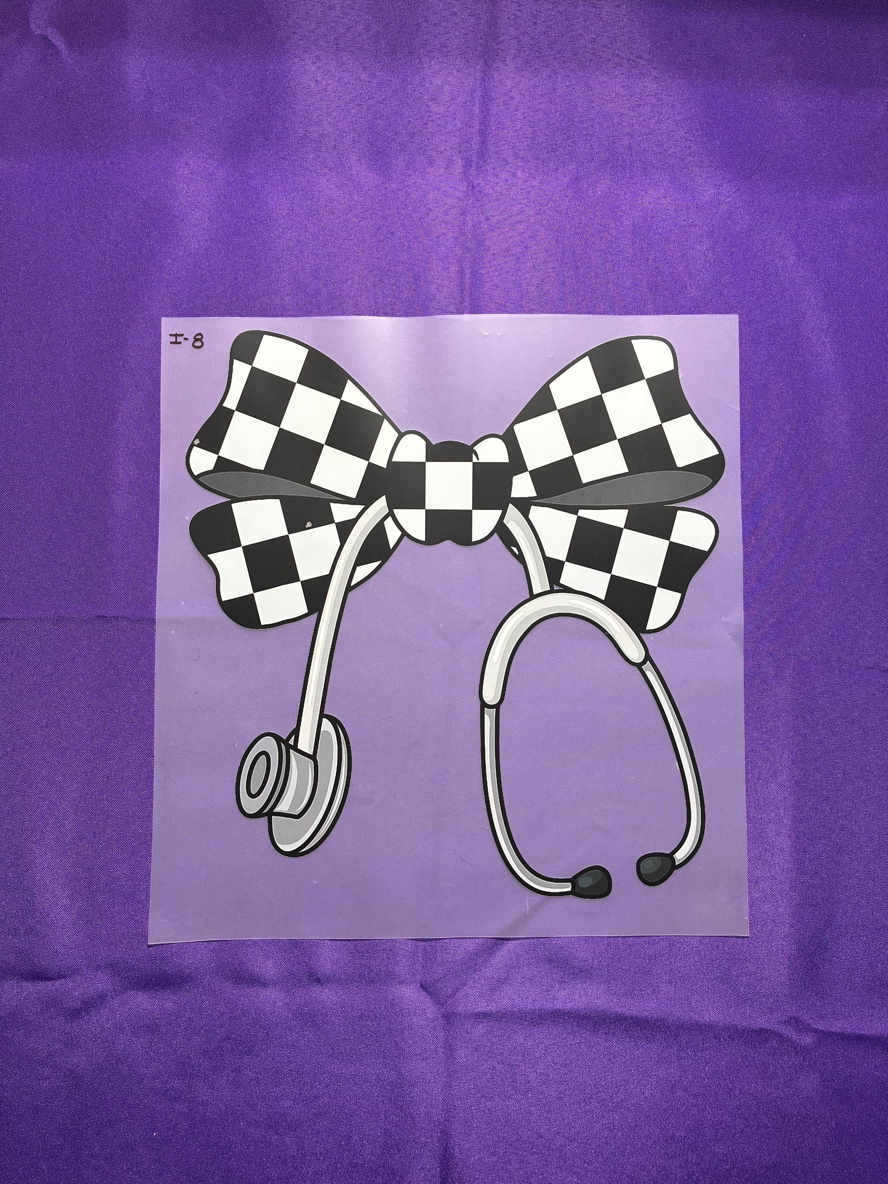 Stethoscope Bow #8 Shirt Transfer
