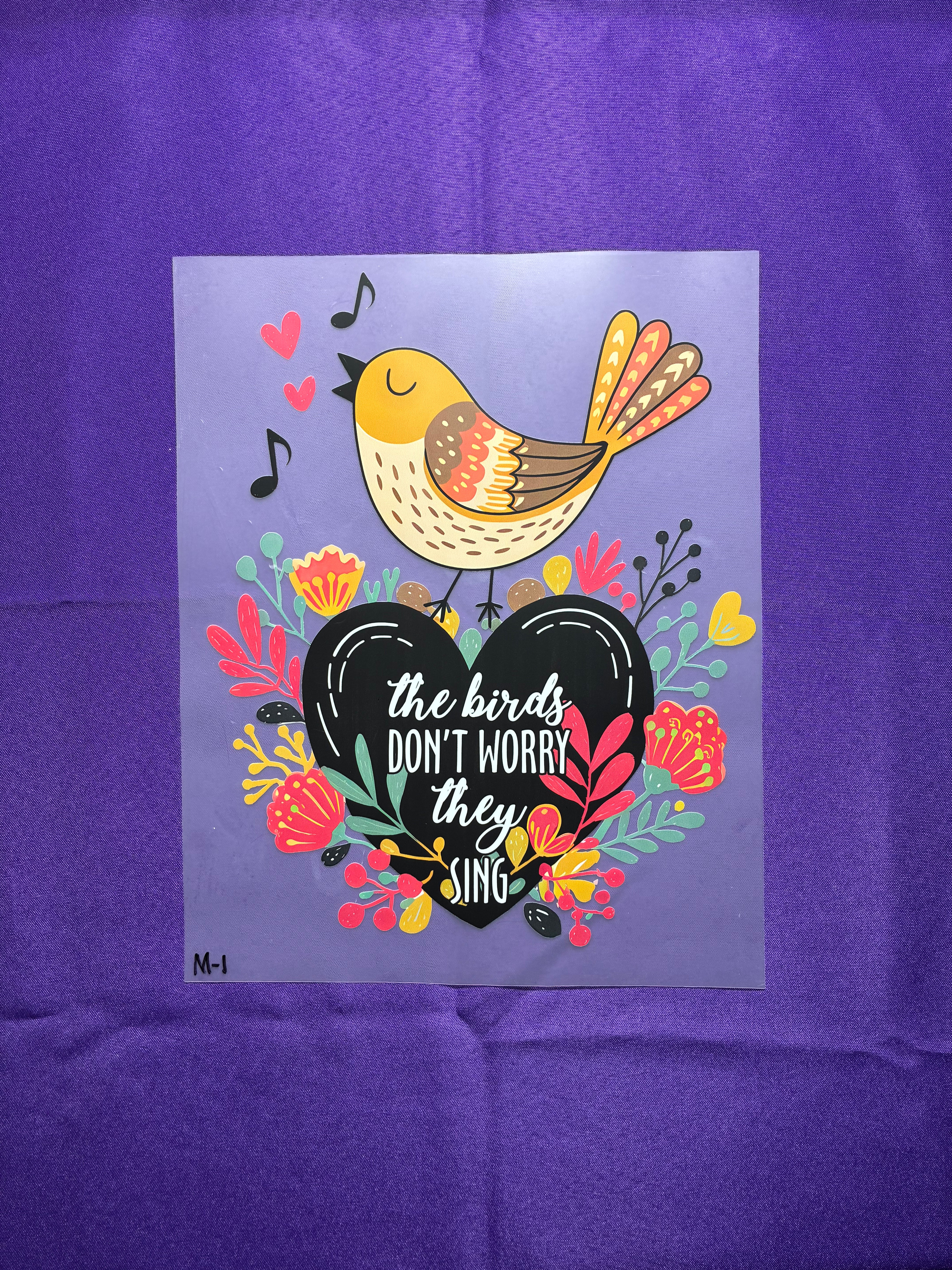 Birds Sing Shirt Transfer