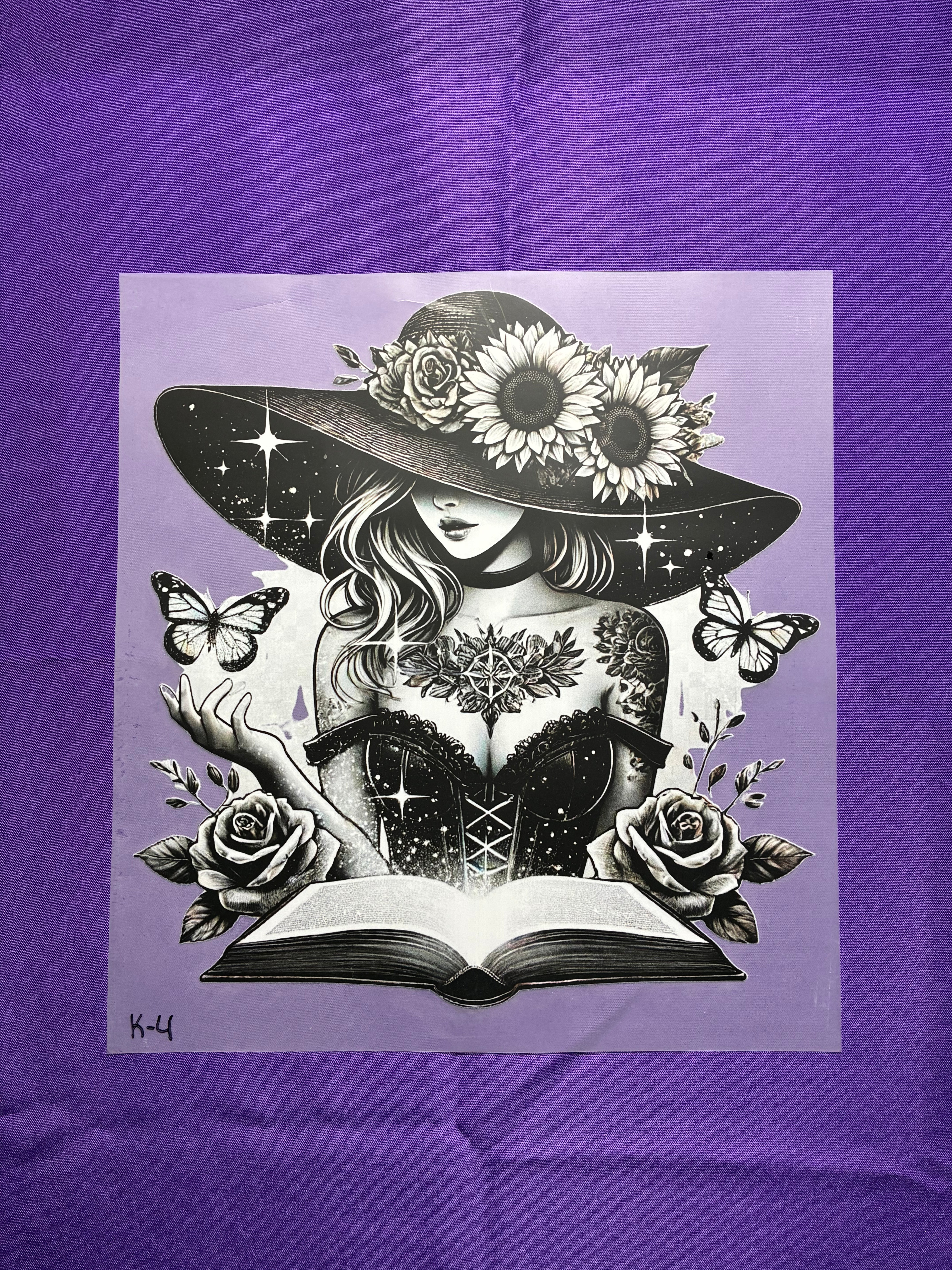 Lady Reading Shirt Transfer