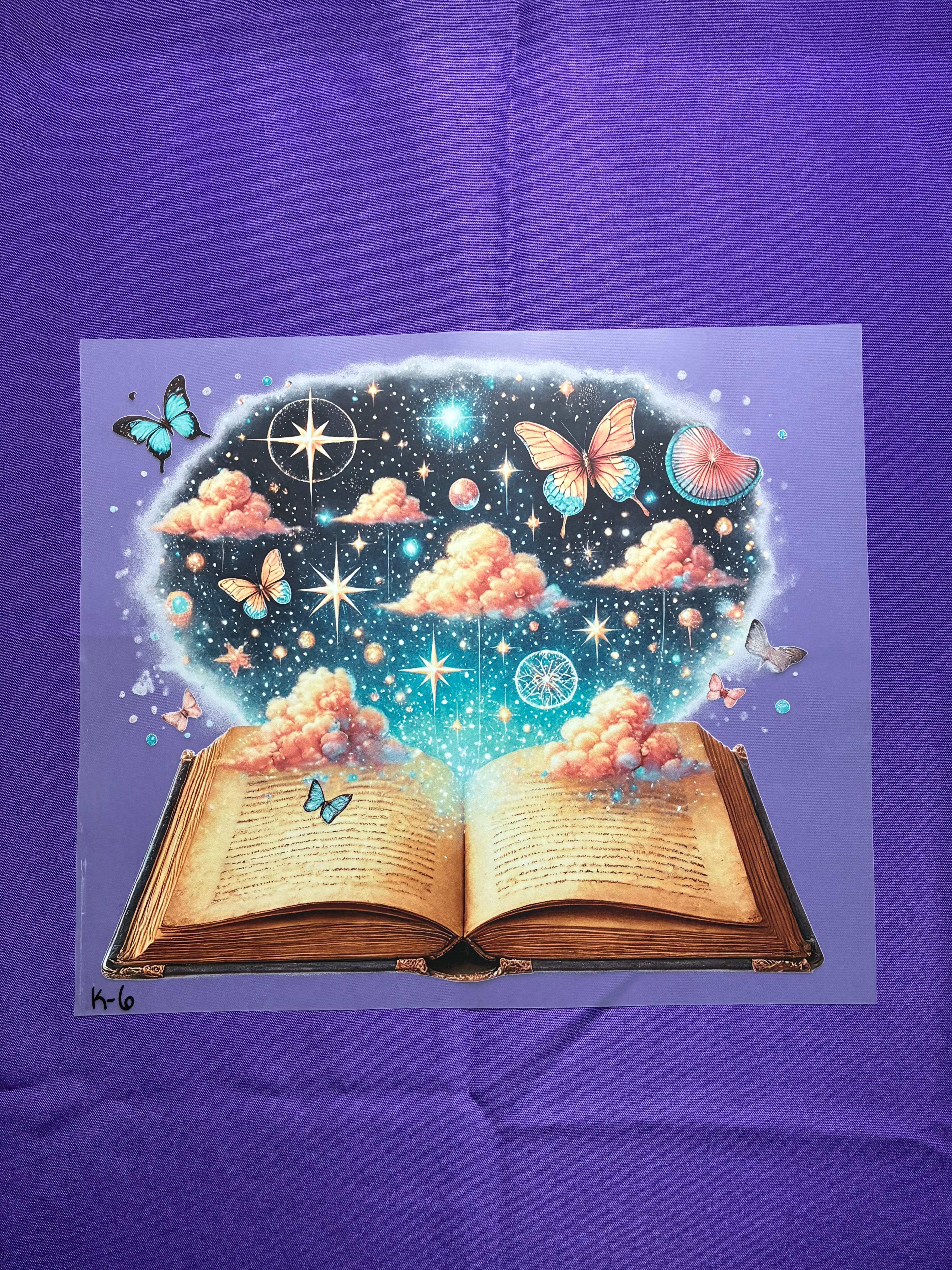Open Book with Clouds Shirt Transfer