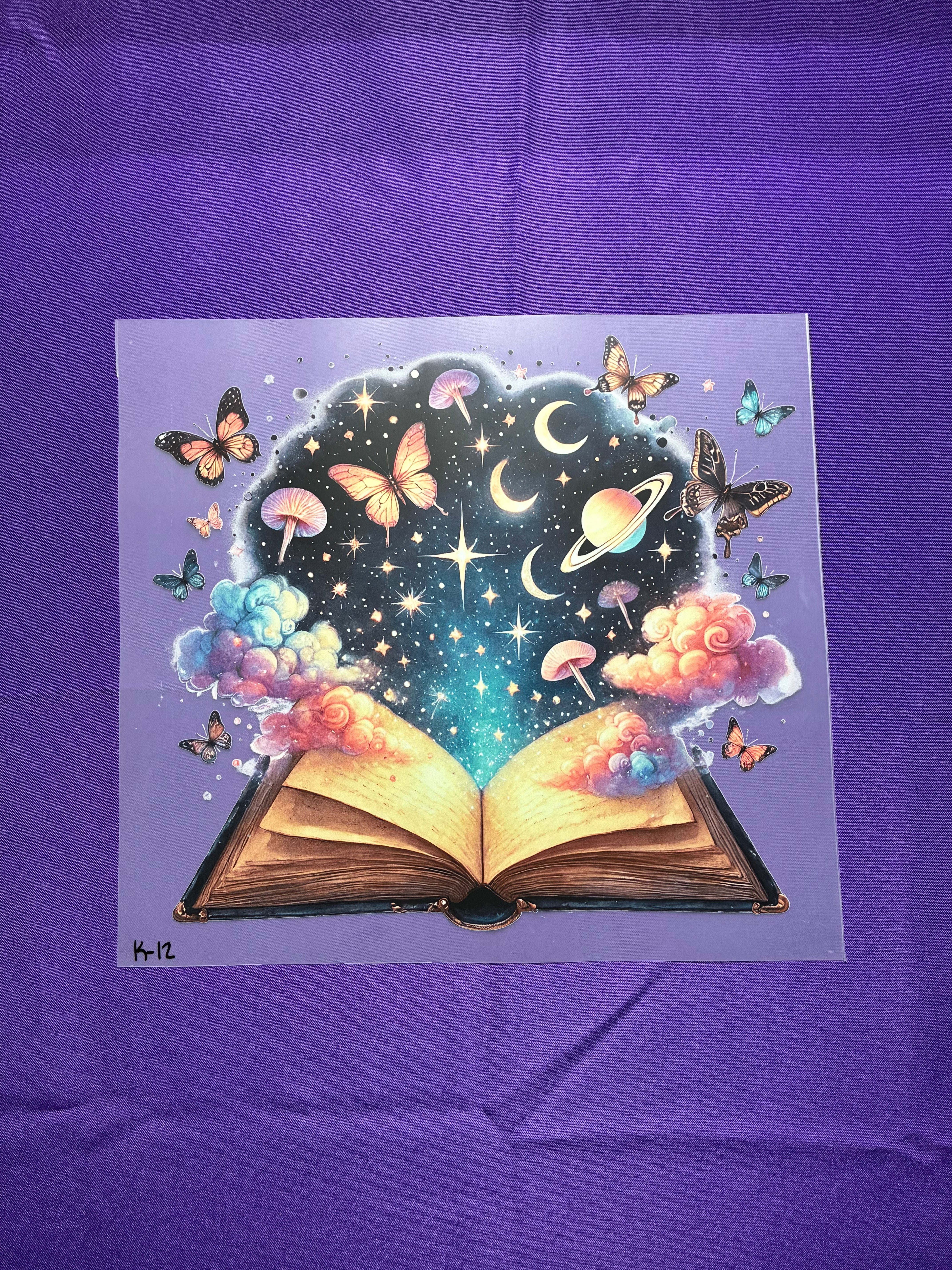 Open Book with Planets Shirt Transfer