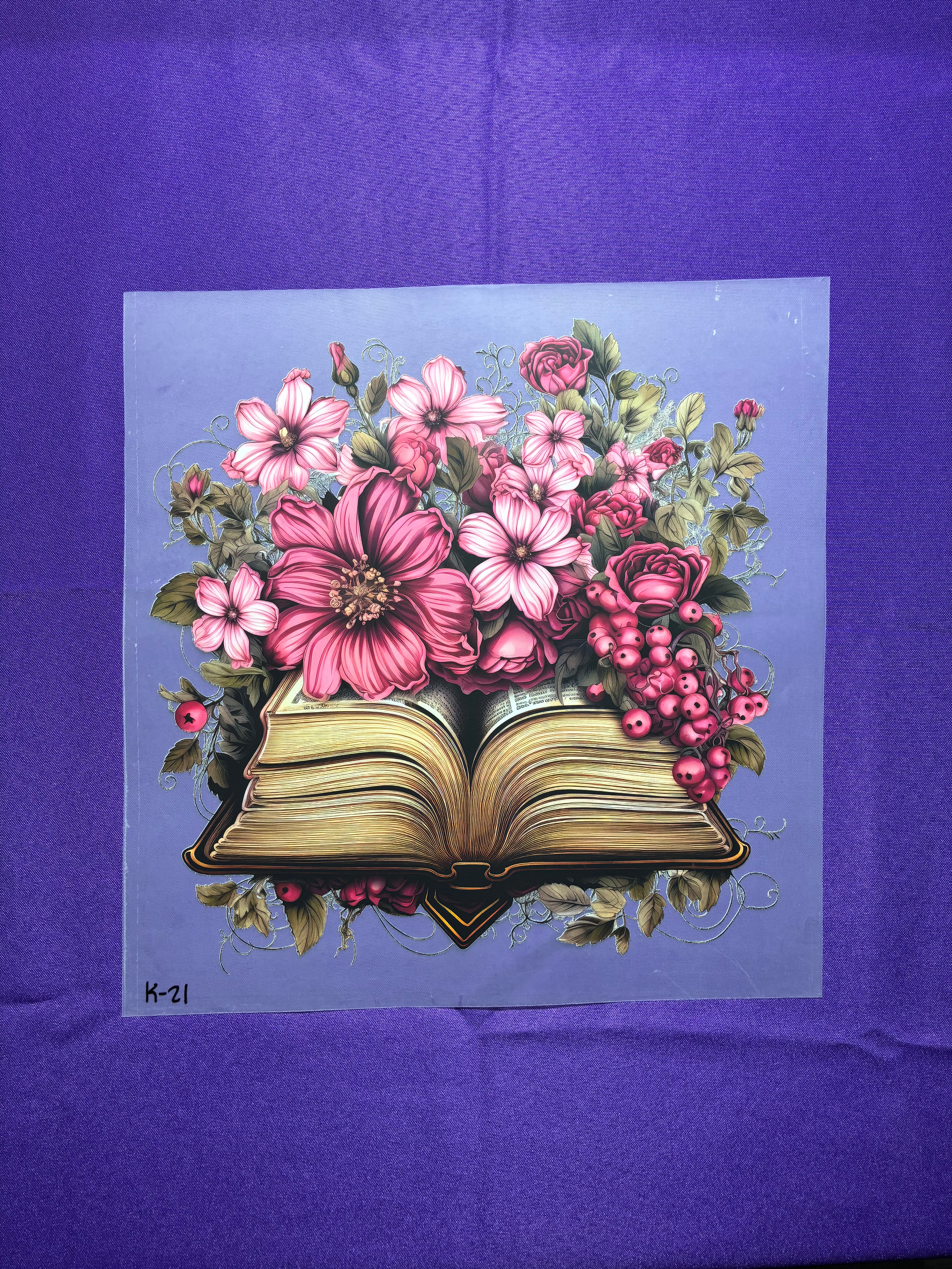Open Book with Planets Shirt Transfer