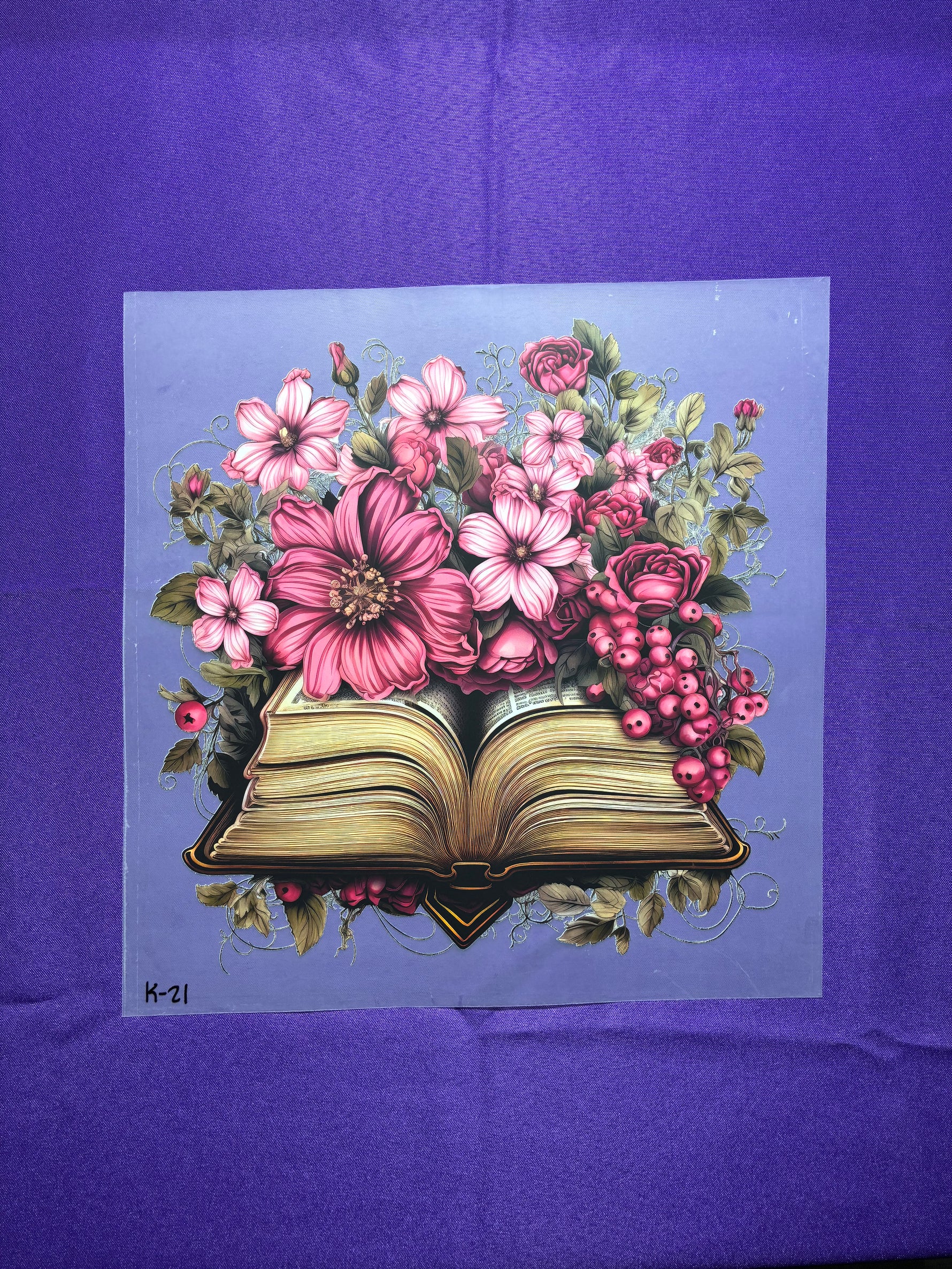 Open Book with Planets Shirt Transfer