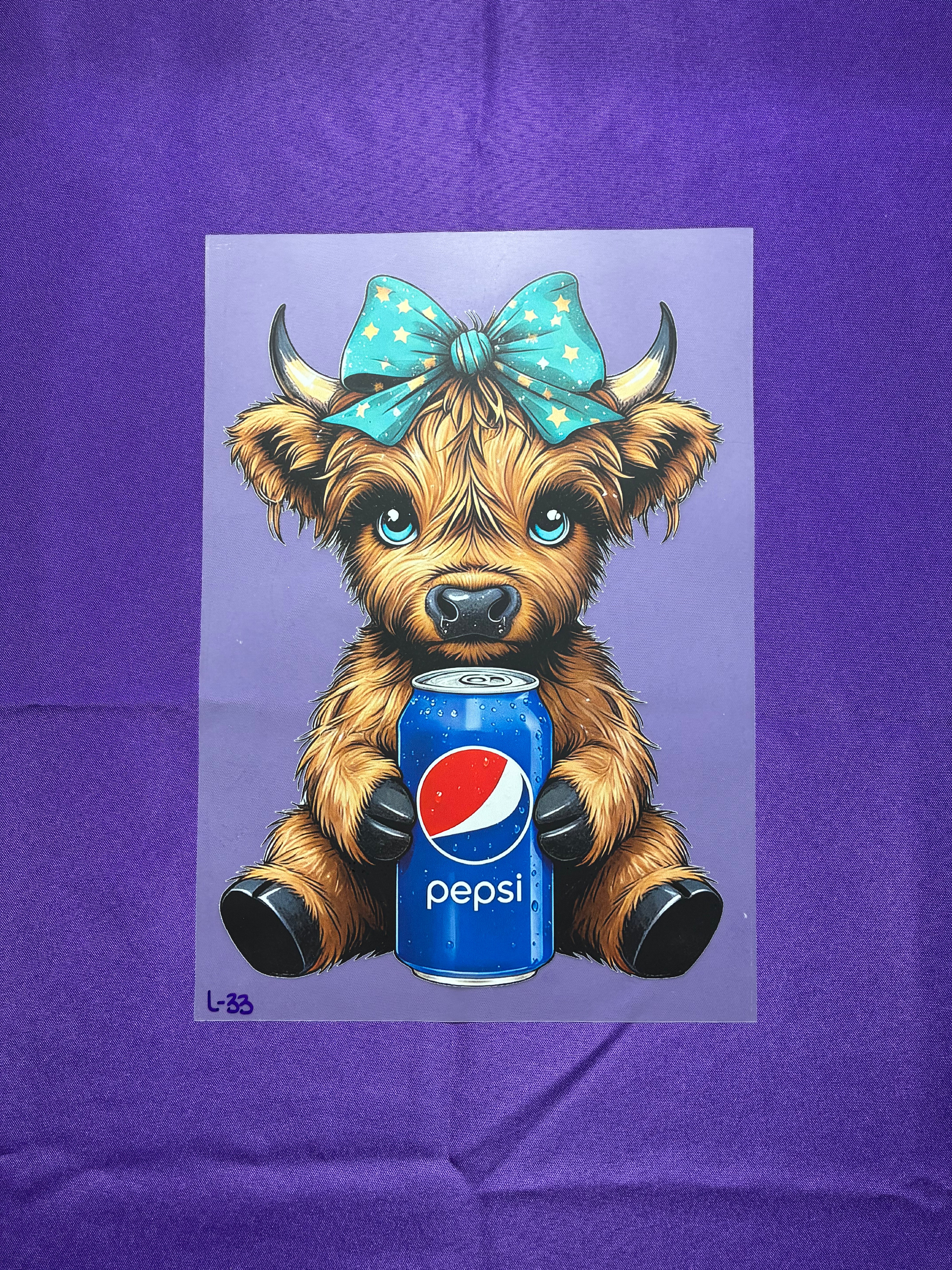 Cow with Bow Shirt Transfer