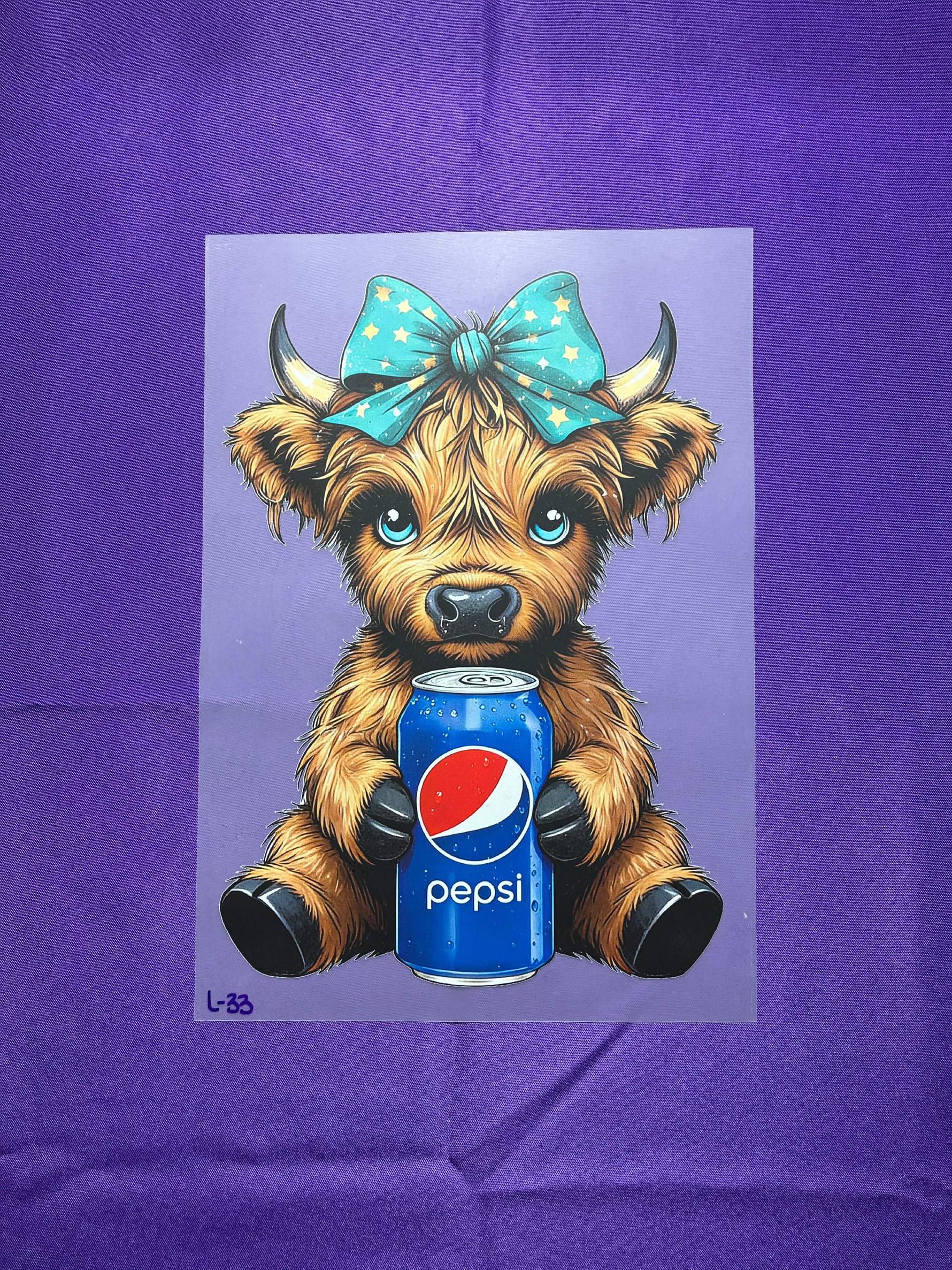 Cow with Bow Shirt Transfer