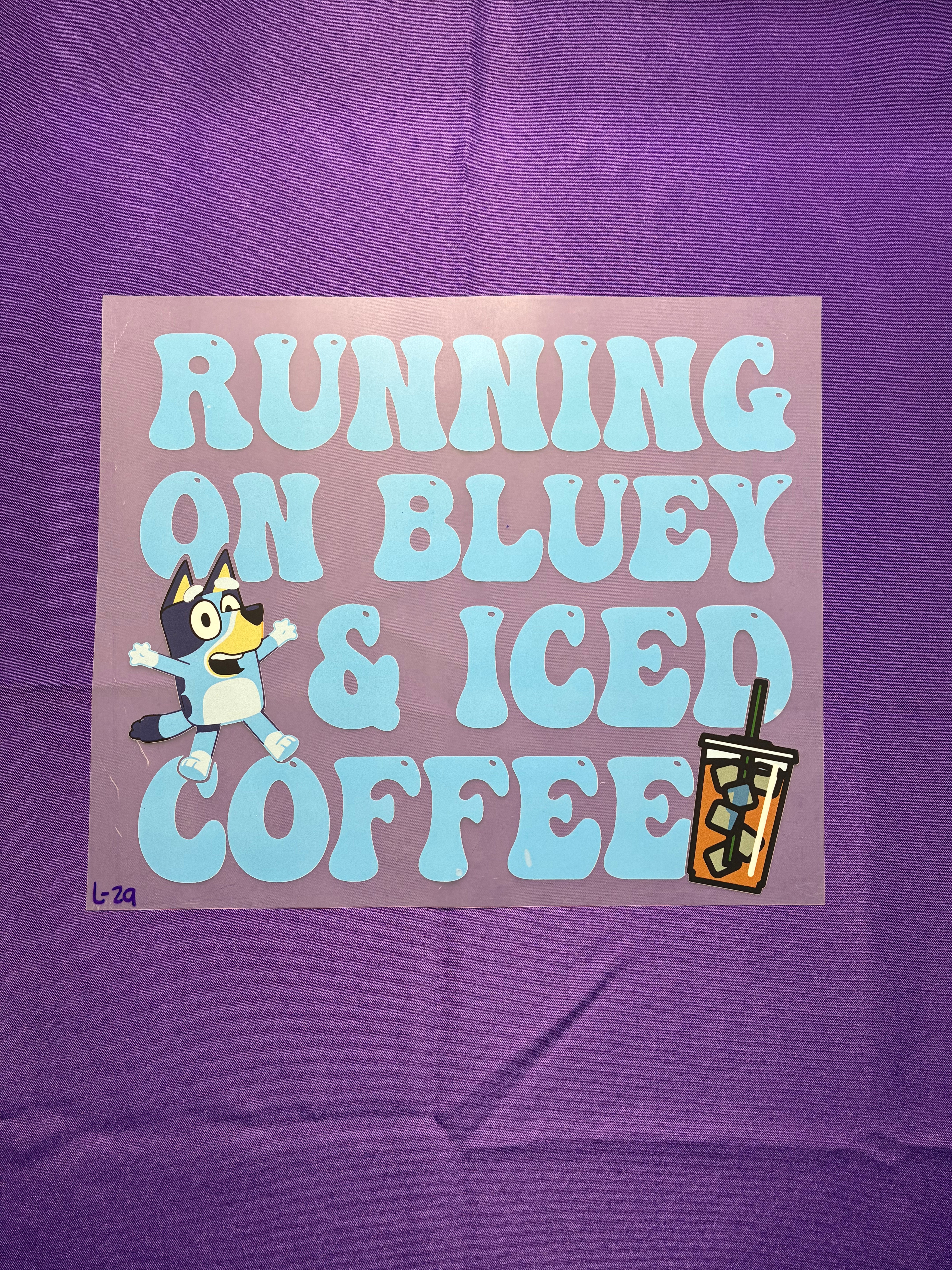 Running on Ice Coffee Shirt Transfer