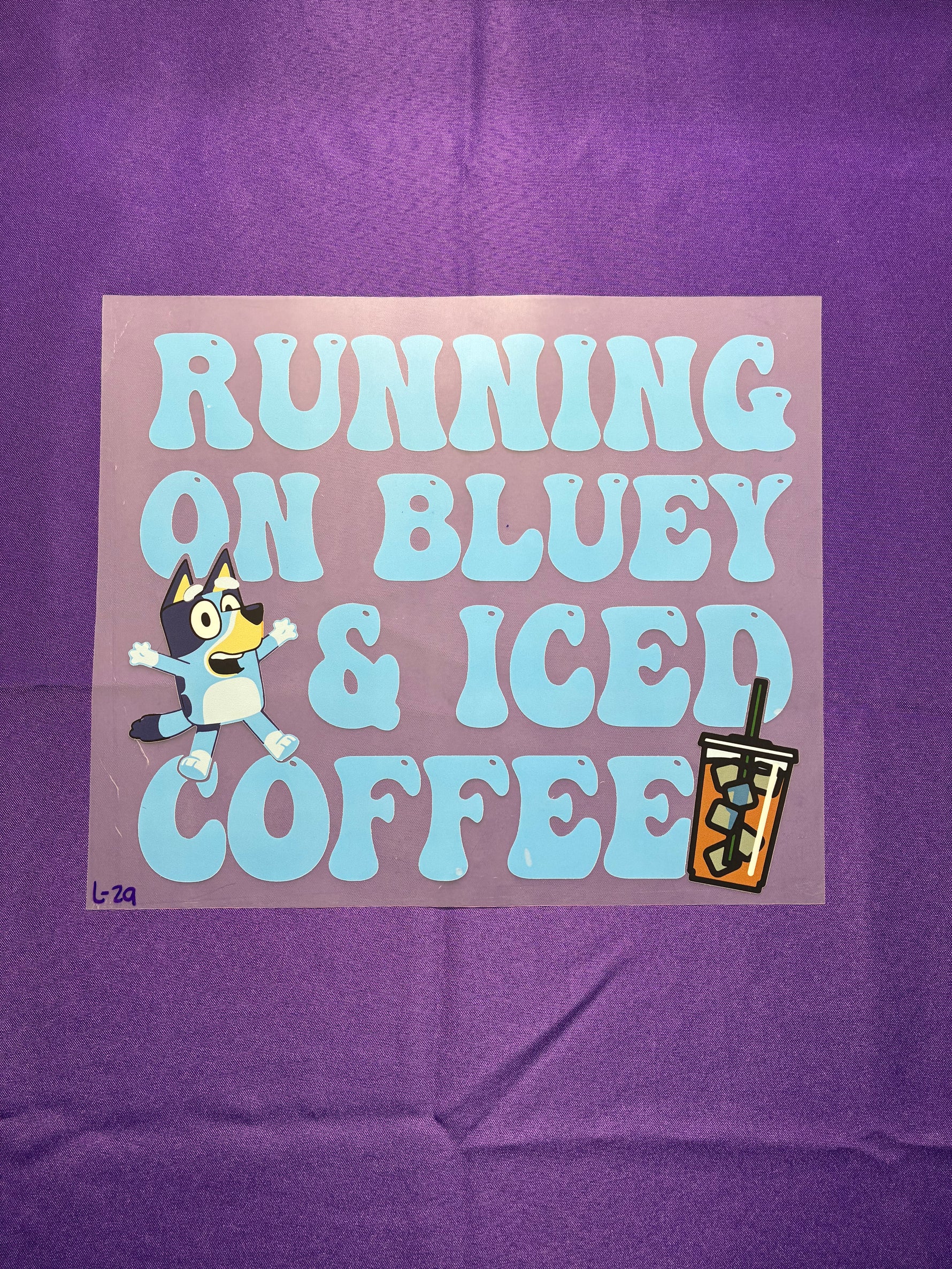 Running on Ice Coffee Shirt Transfer