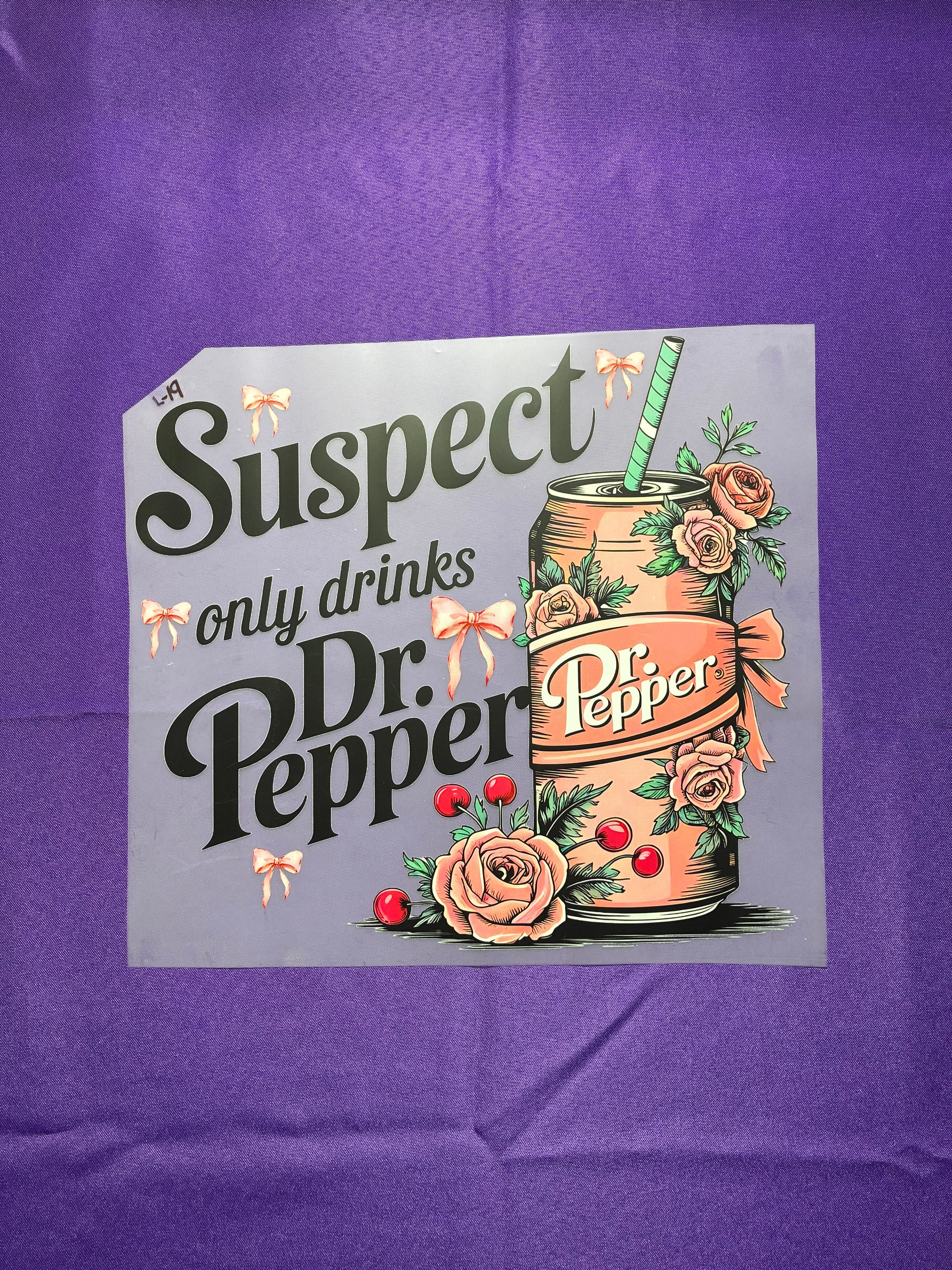 Suspect Only Drinks Shirt Transfer