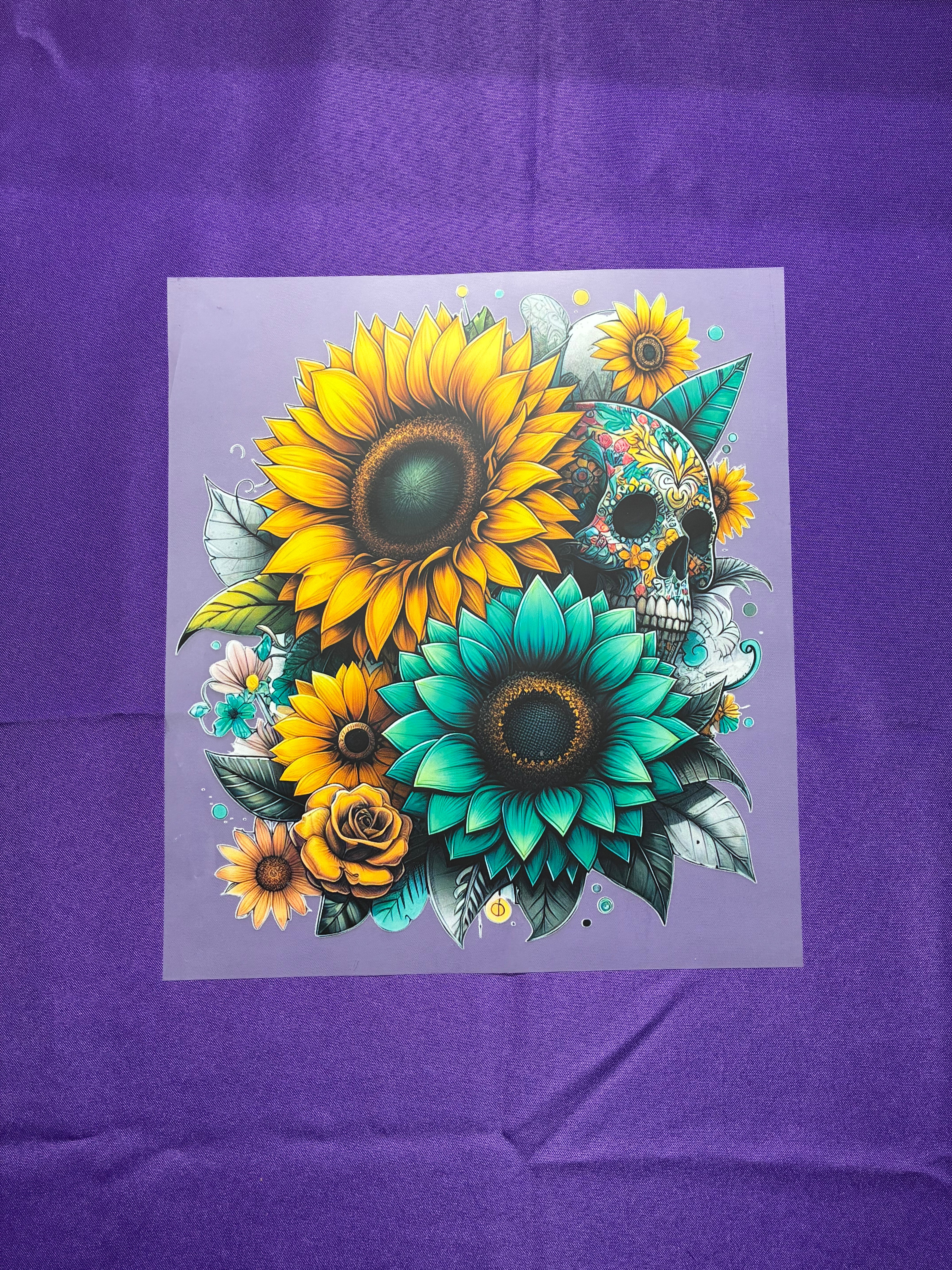 Skull + Flowers Shirt Transfer