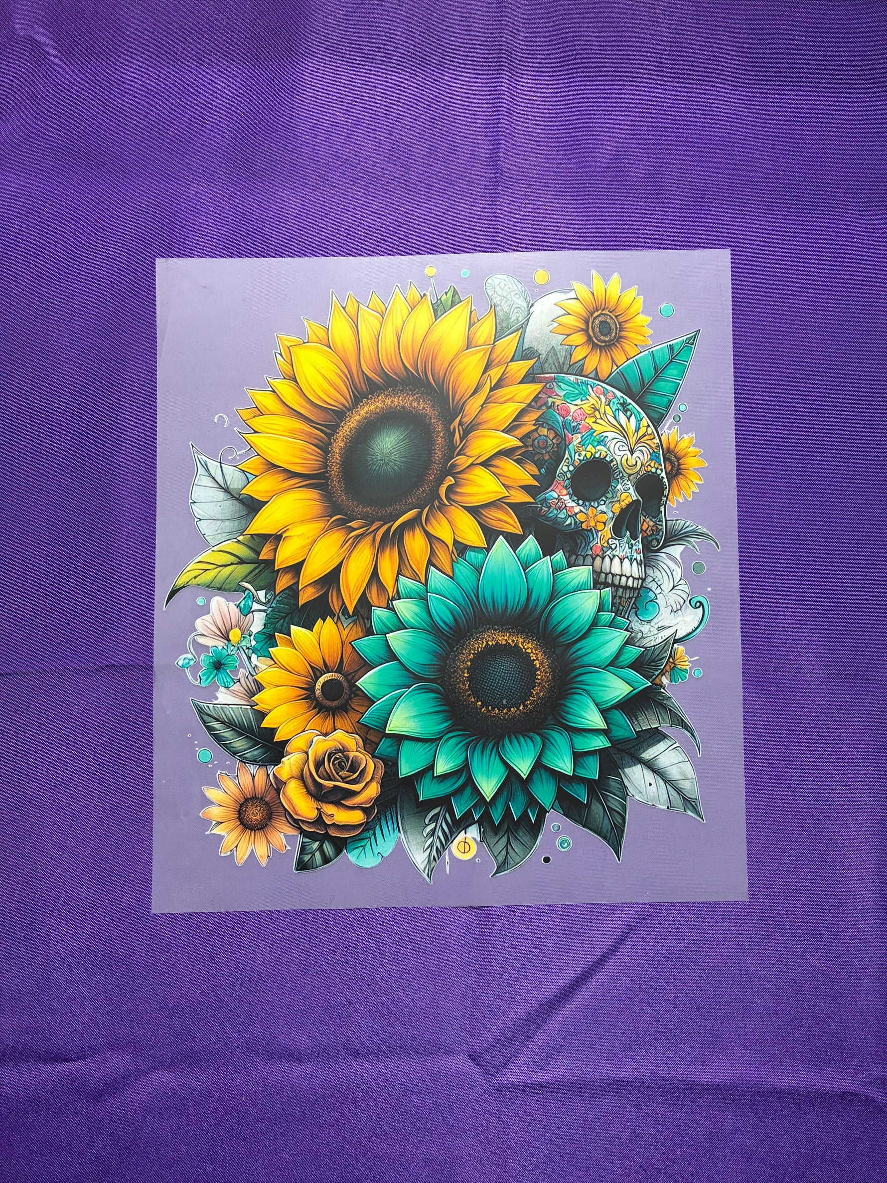 Skull + Flowers Shirt Transfer