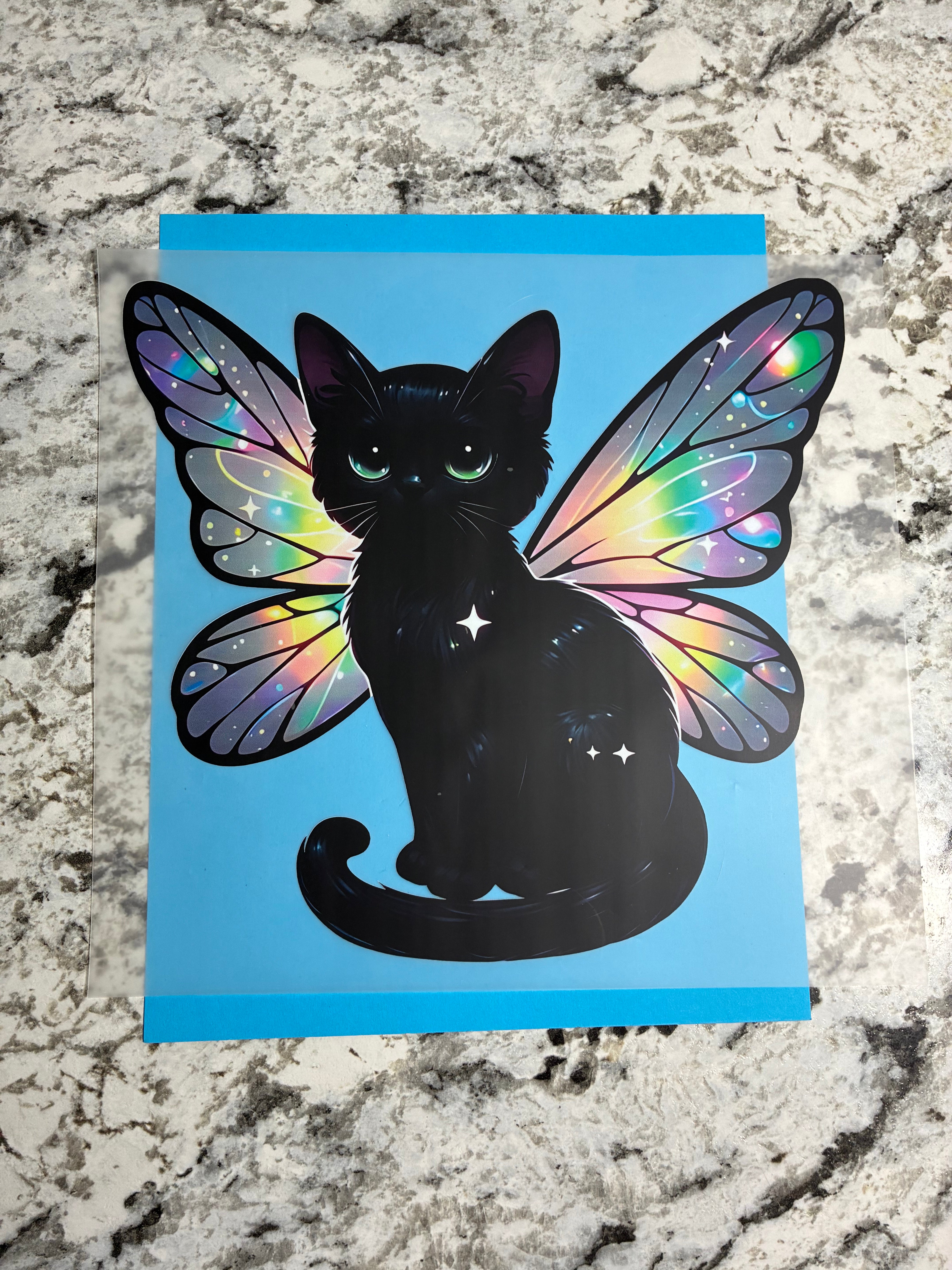 Cat with wings DTF Transfers