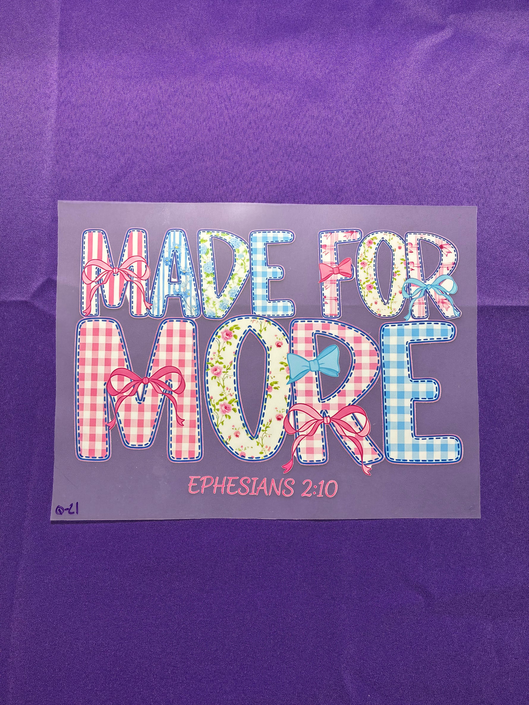 Made for more #21 Shirt Transfer