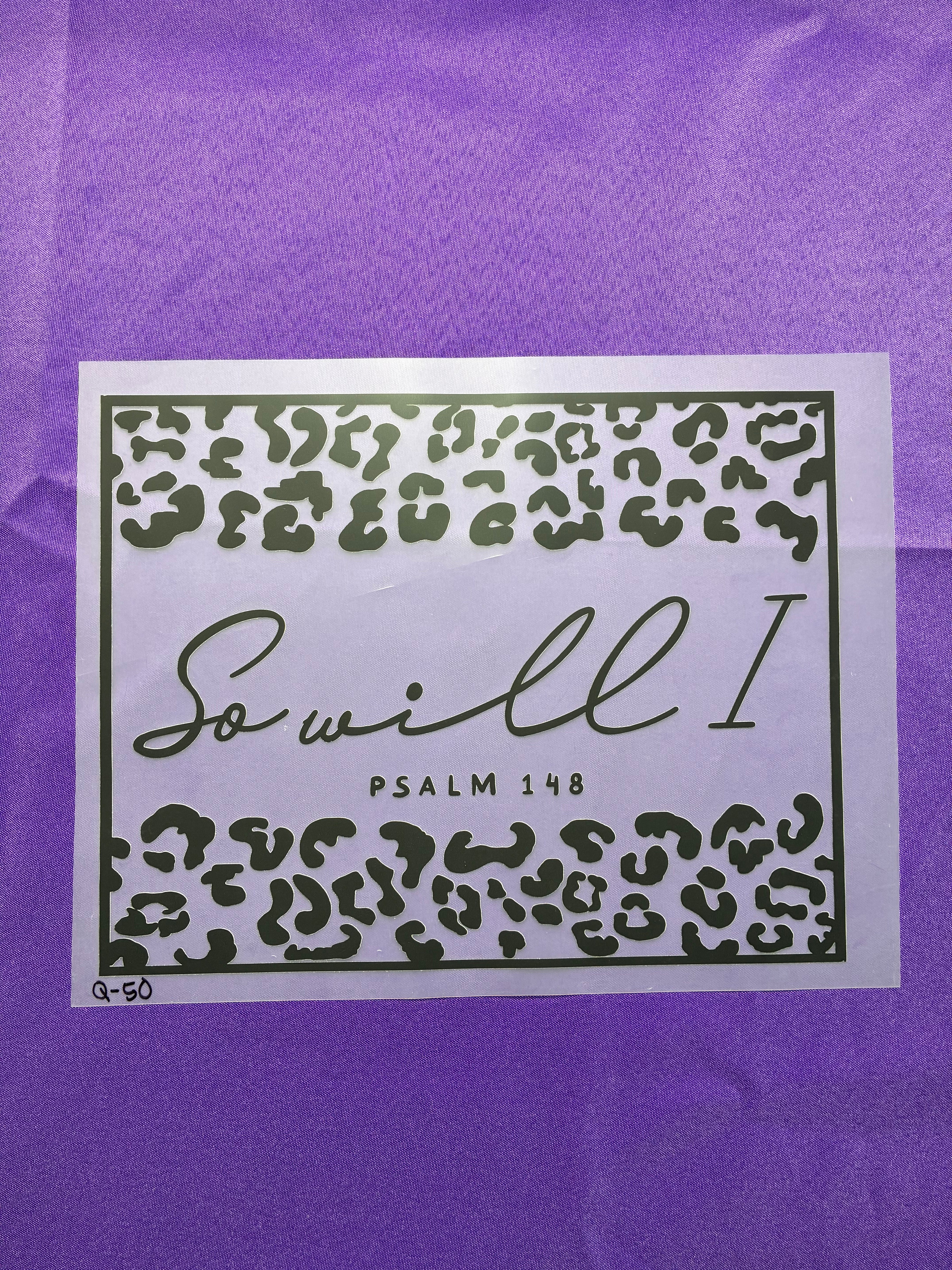 So Will I #50 Shirt Transfer