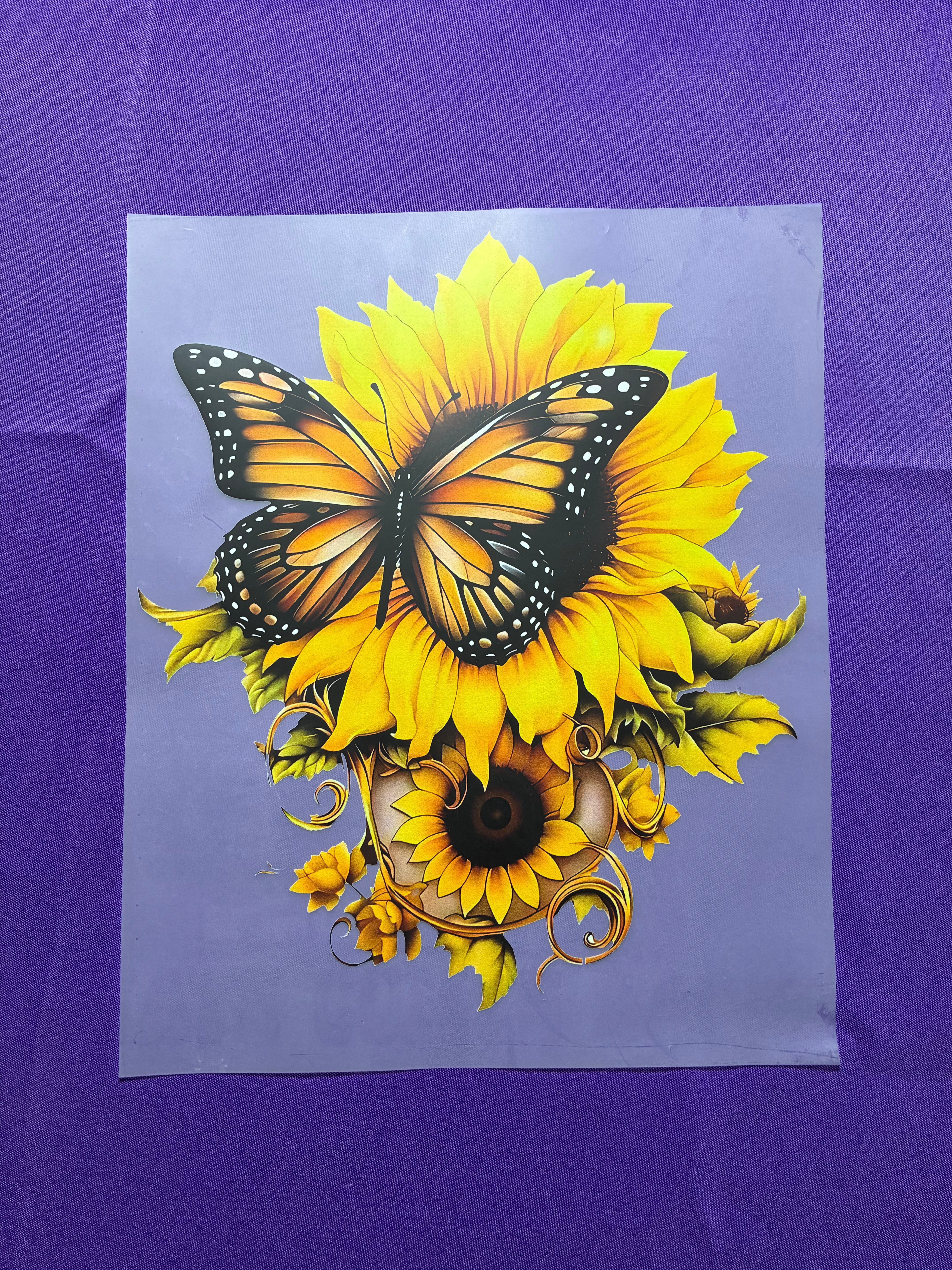 Sunflowers and Butterfly