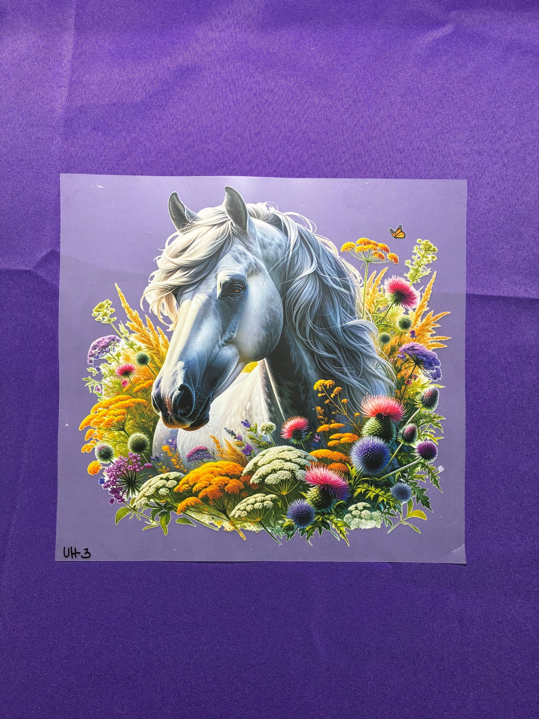 Horse with Wildflowers Shirt Transfers
