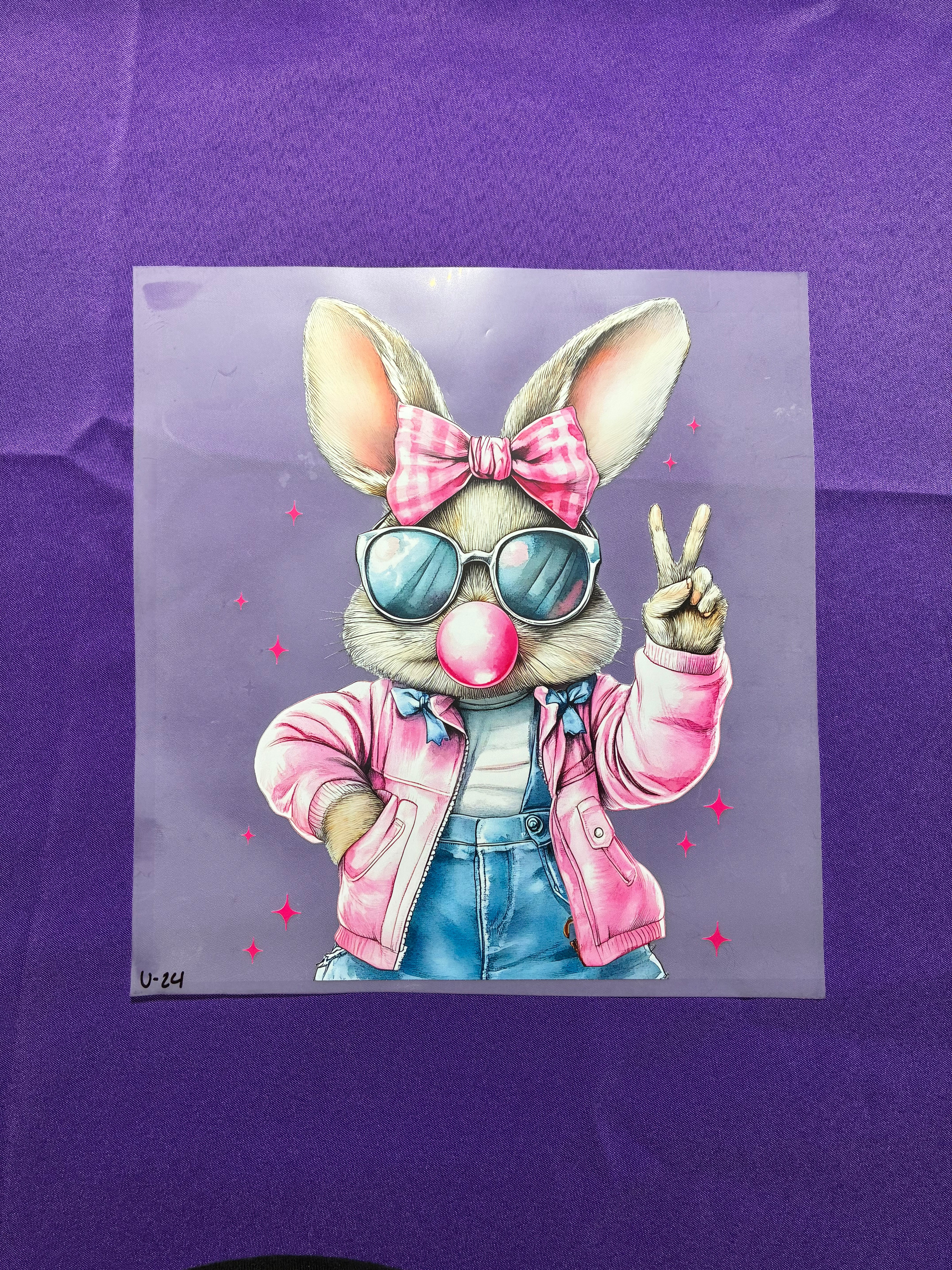 Bunny with Bubblegum Shirt Transfers