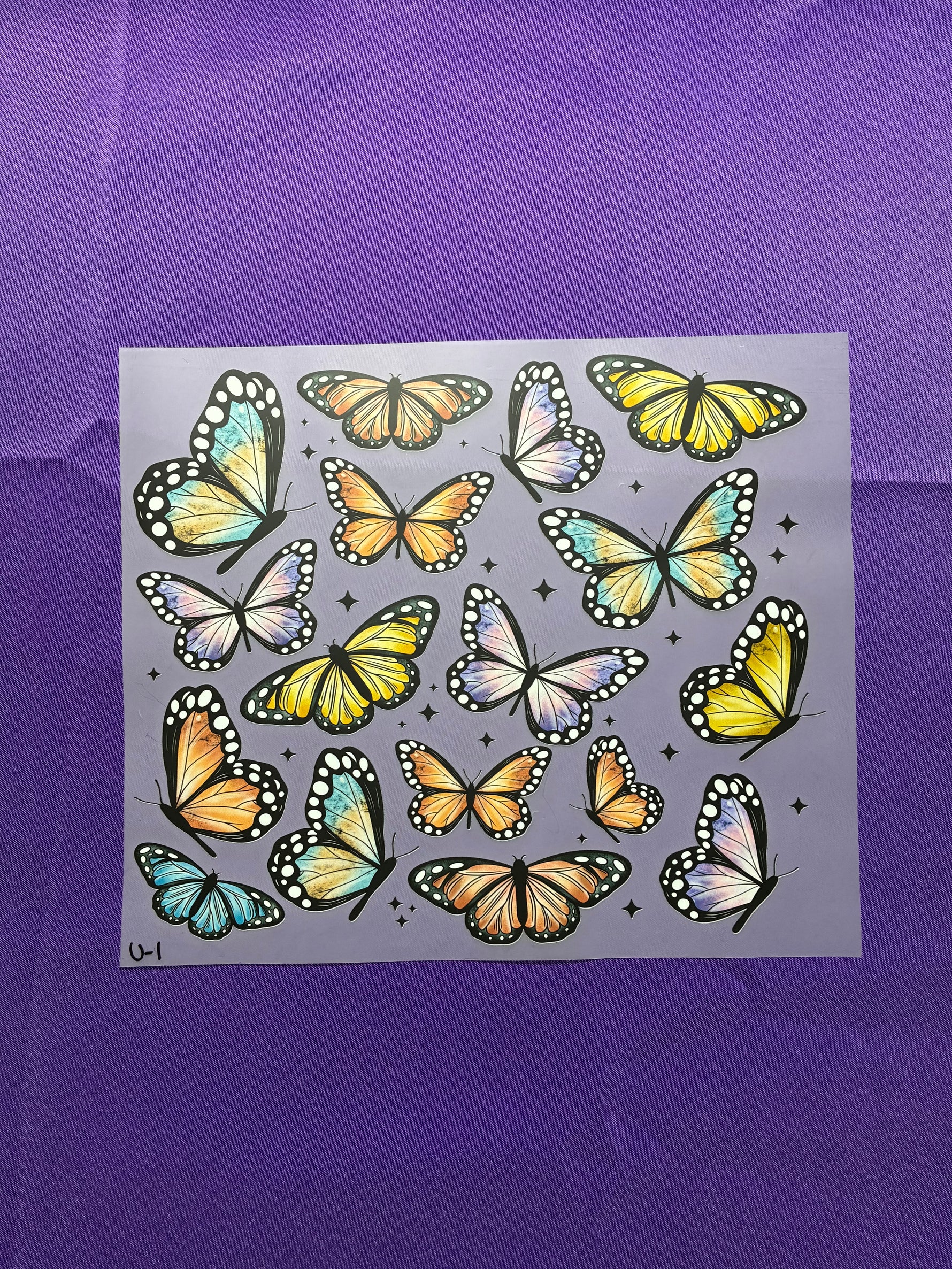 Multiple Butterflies Shirt Transfers