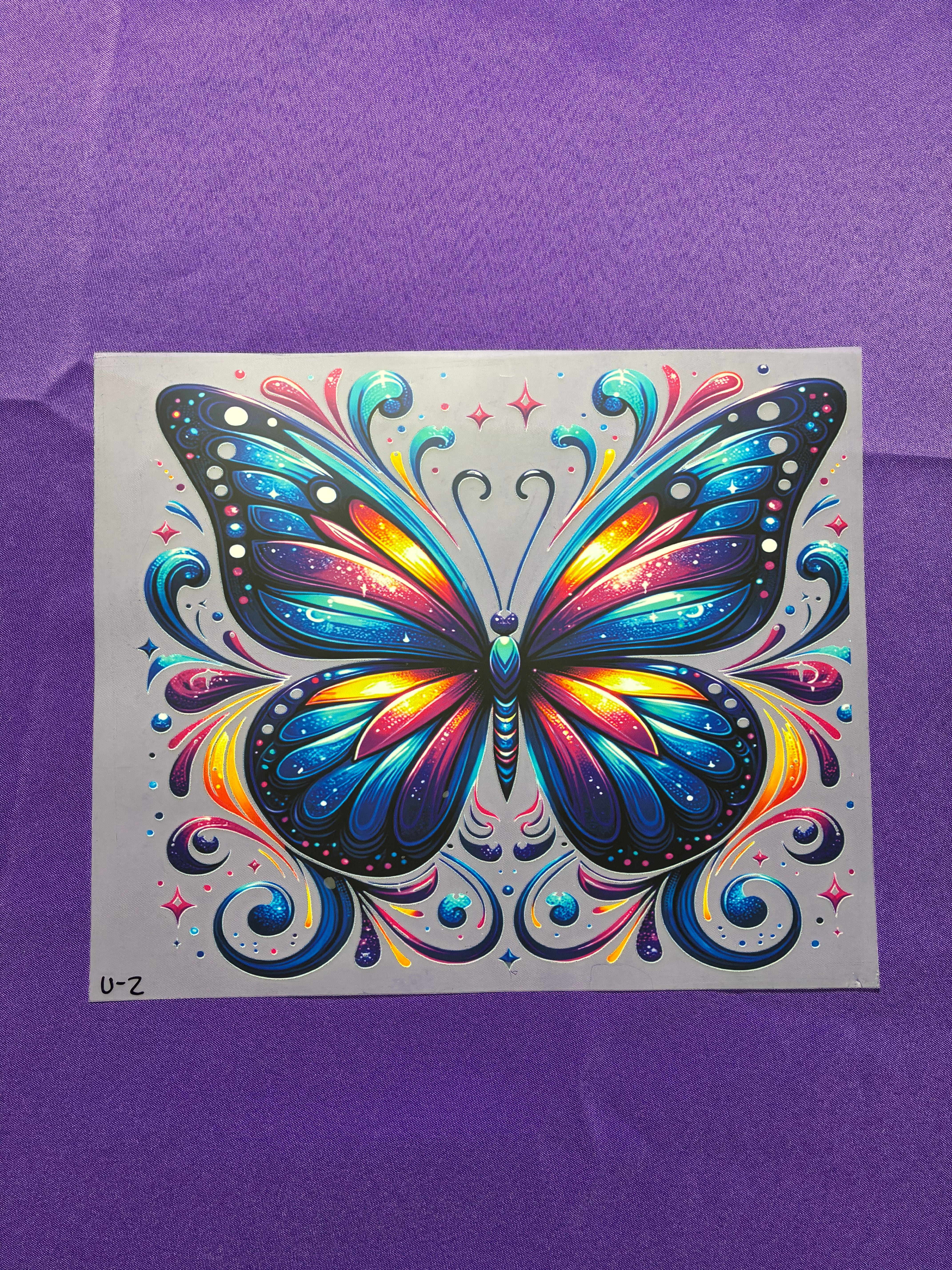 Purple Butterfly Shirt Transfers