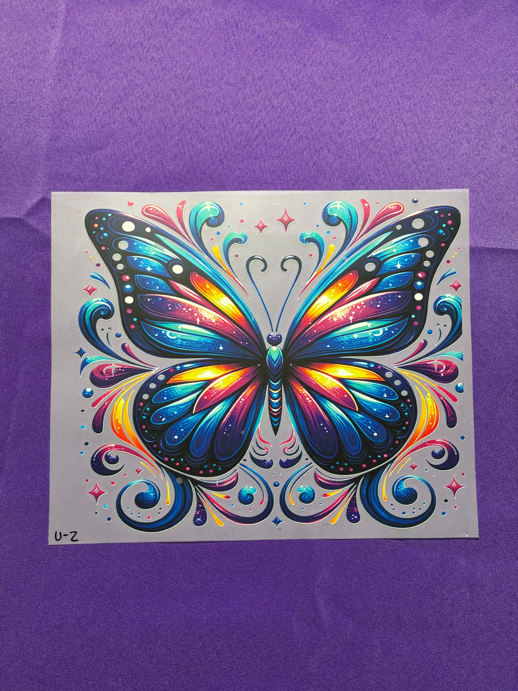 Purple Butterfly Shirt Transfers