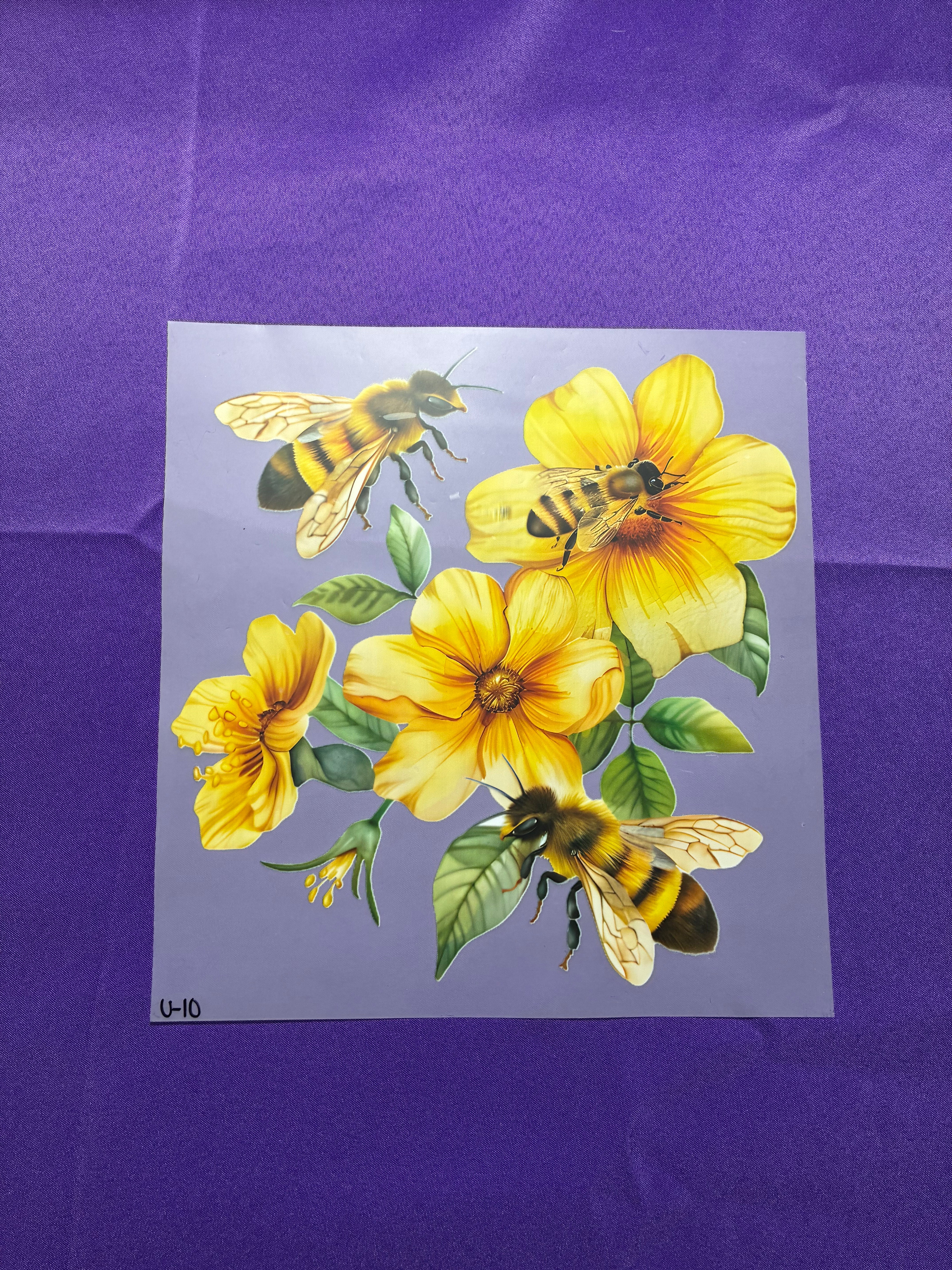 Bee and Flowers Shirt Transfers