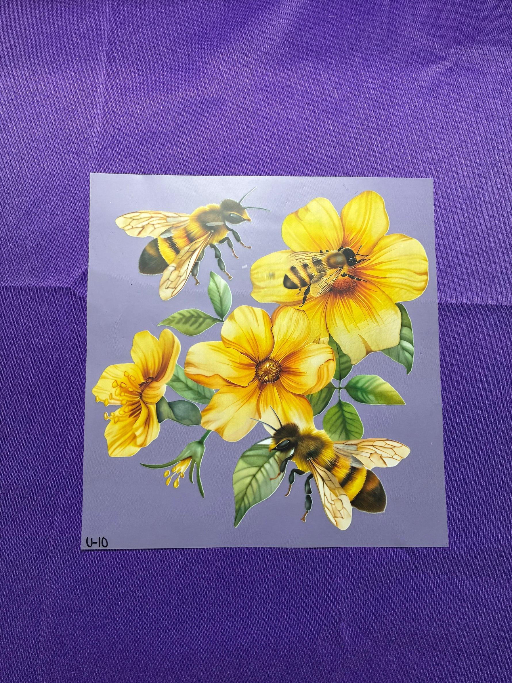 Bee and Flowers Shirt Transfers