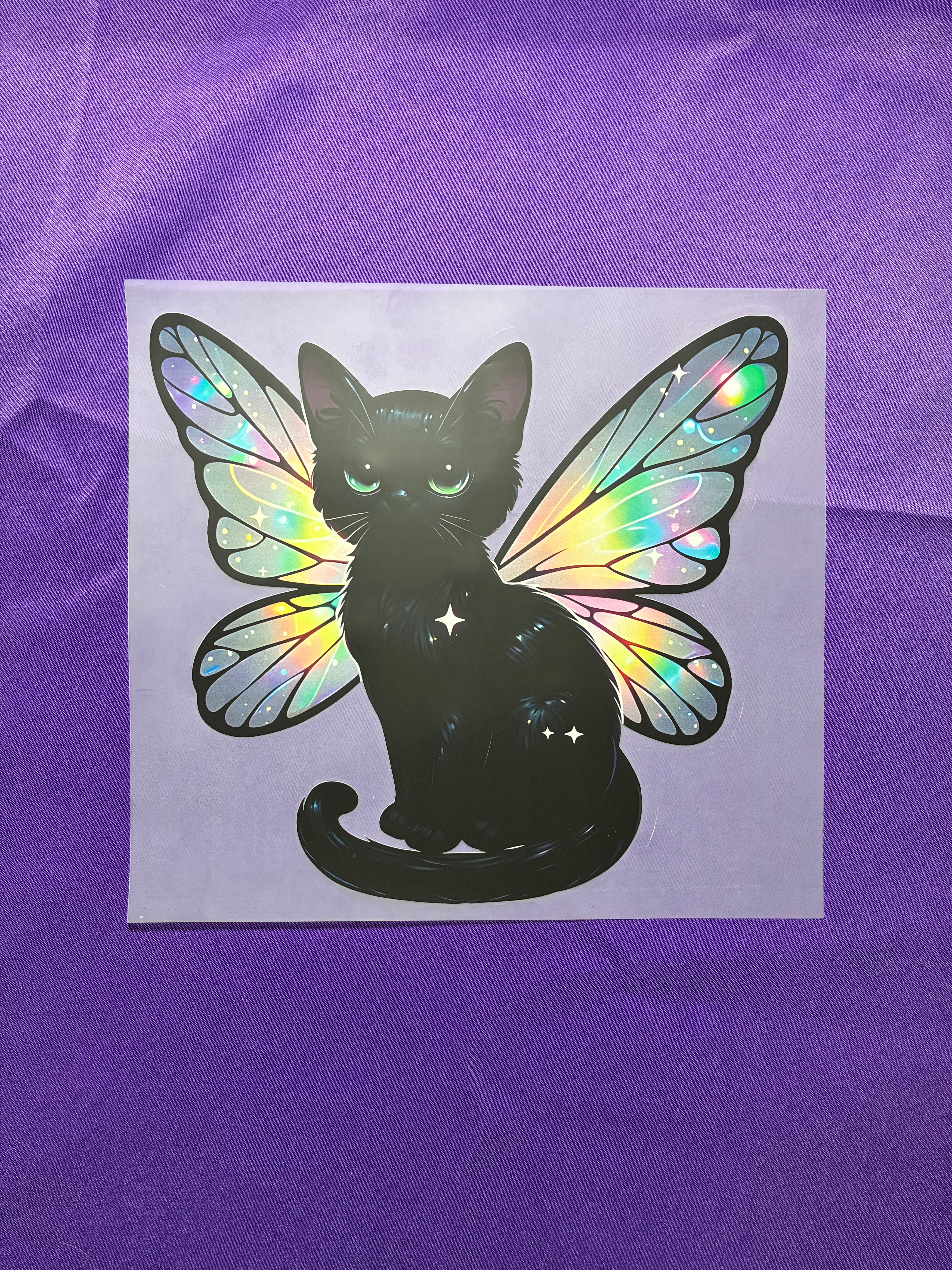 Cat with wings DTF Transfers