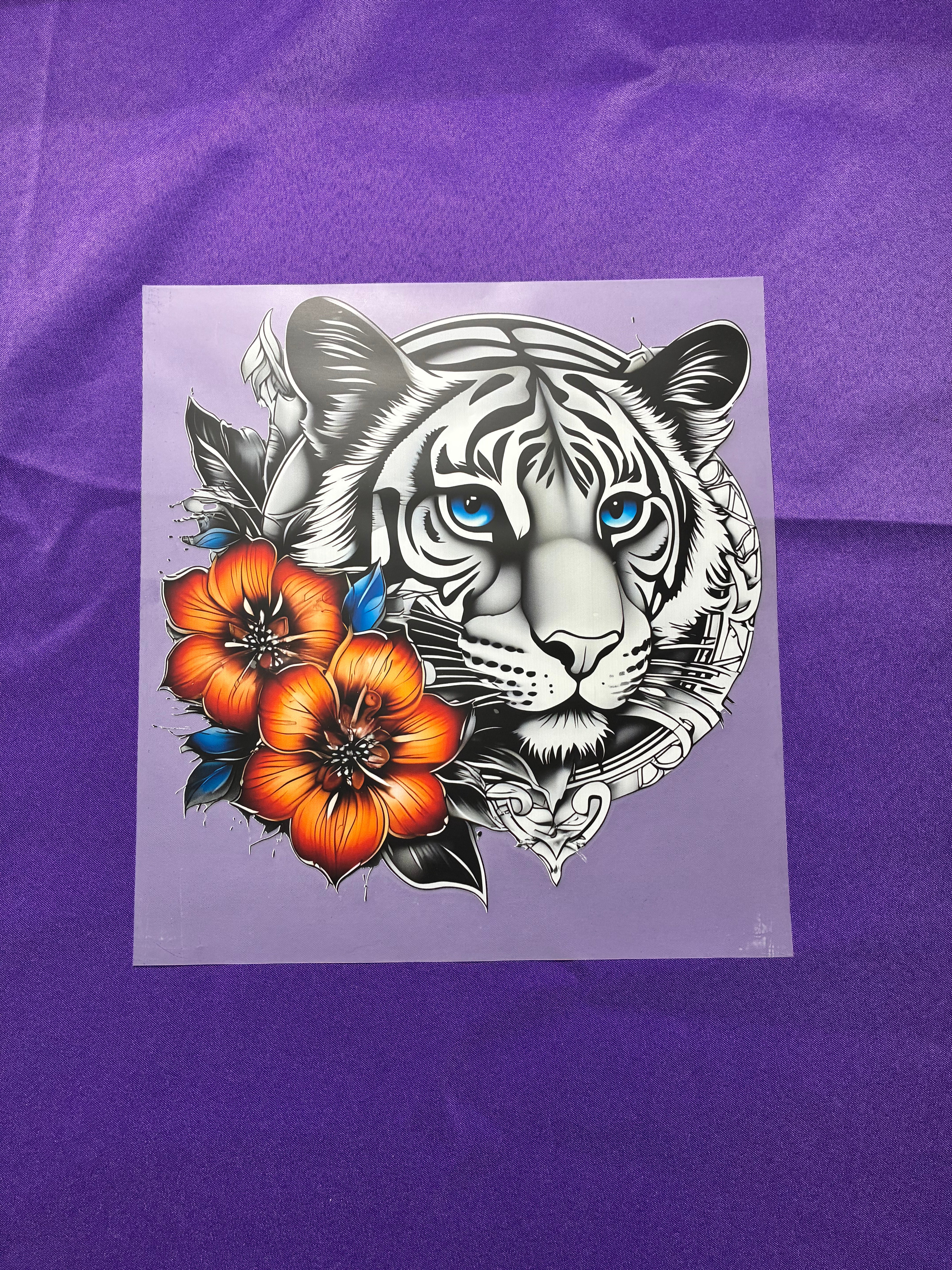 White Tiger DTF Transfers