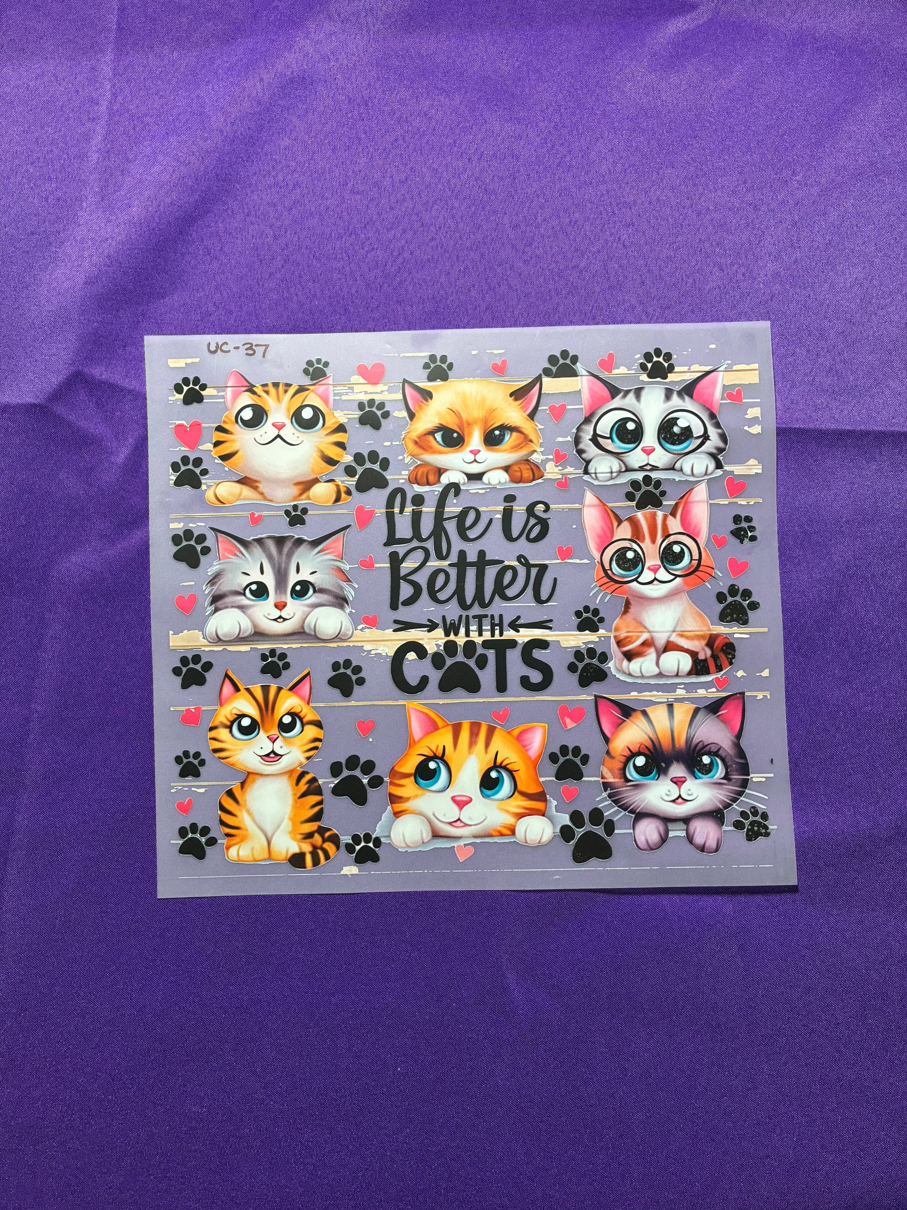 Better with Cats DTF Transfers