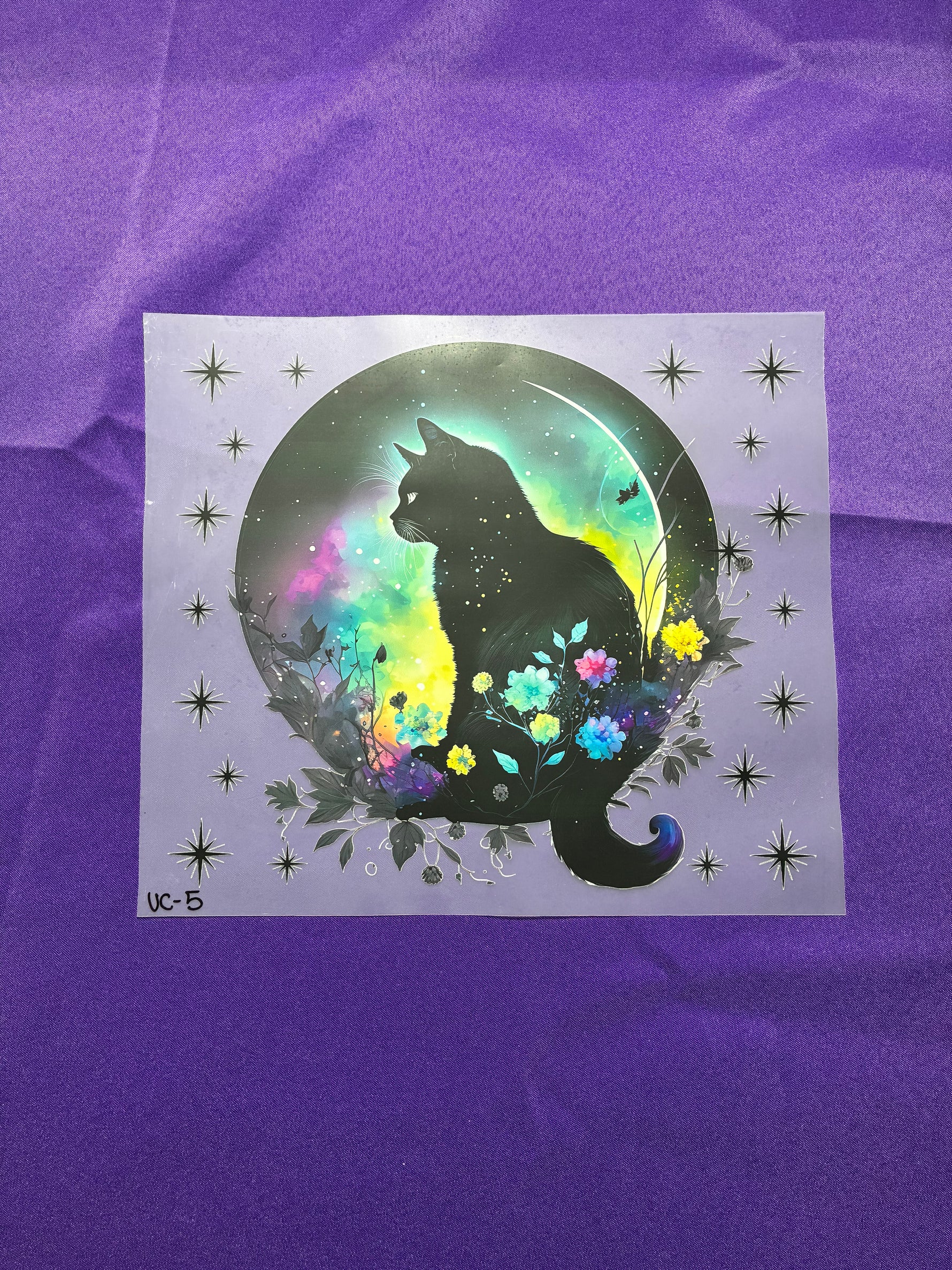Black Cat Moon DTF Transfers