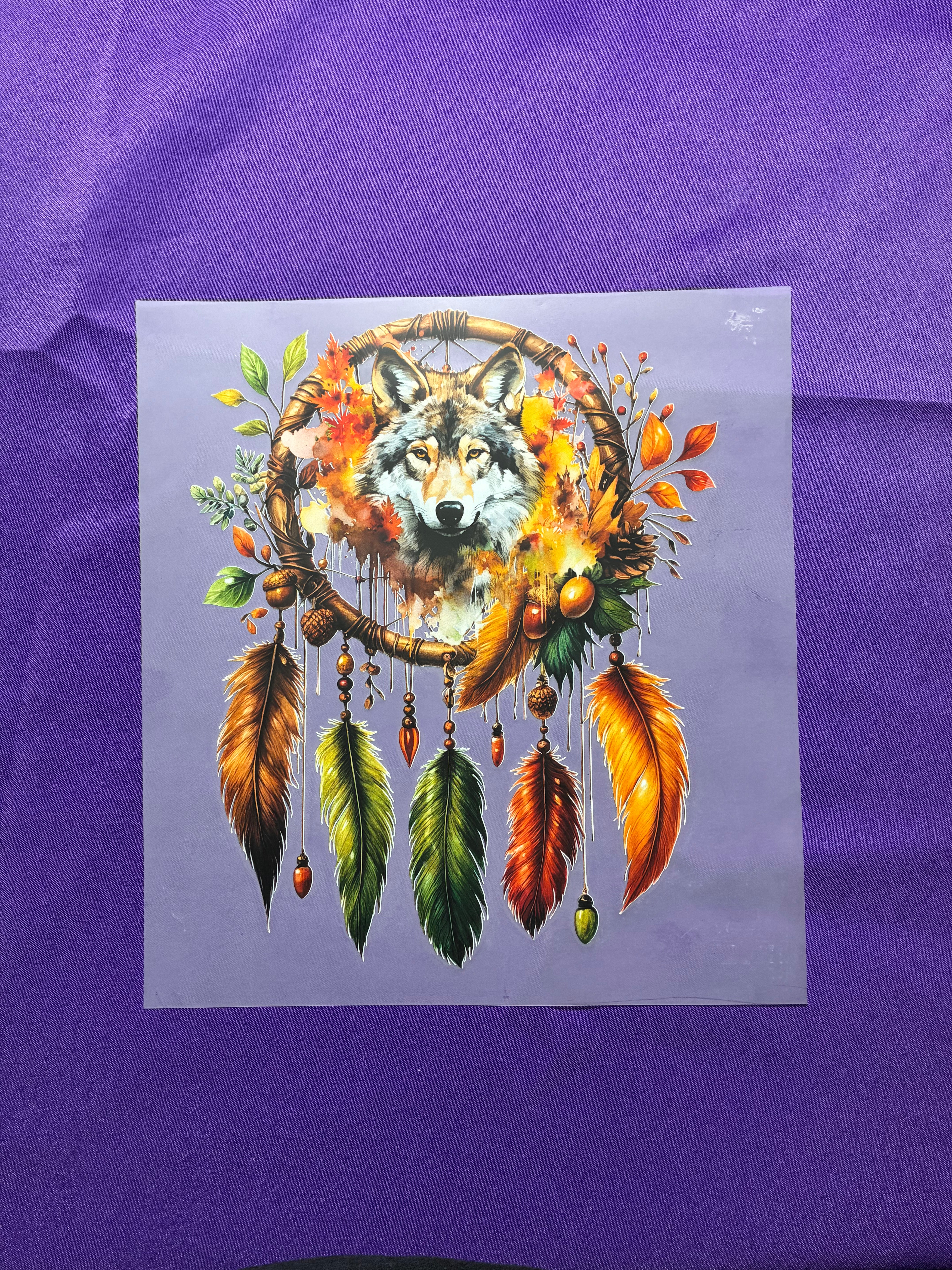 Fall Wolf DTF Transfer