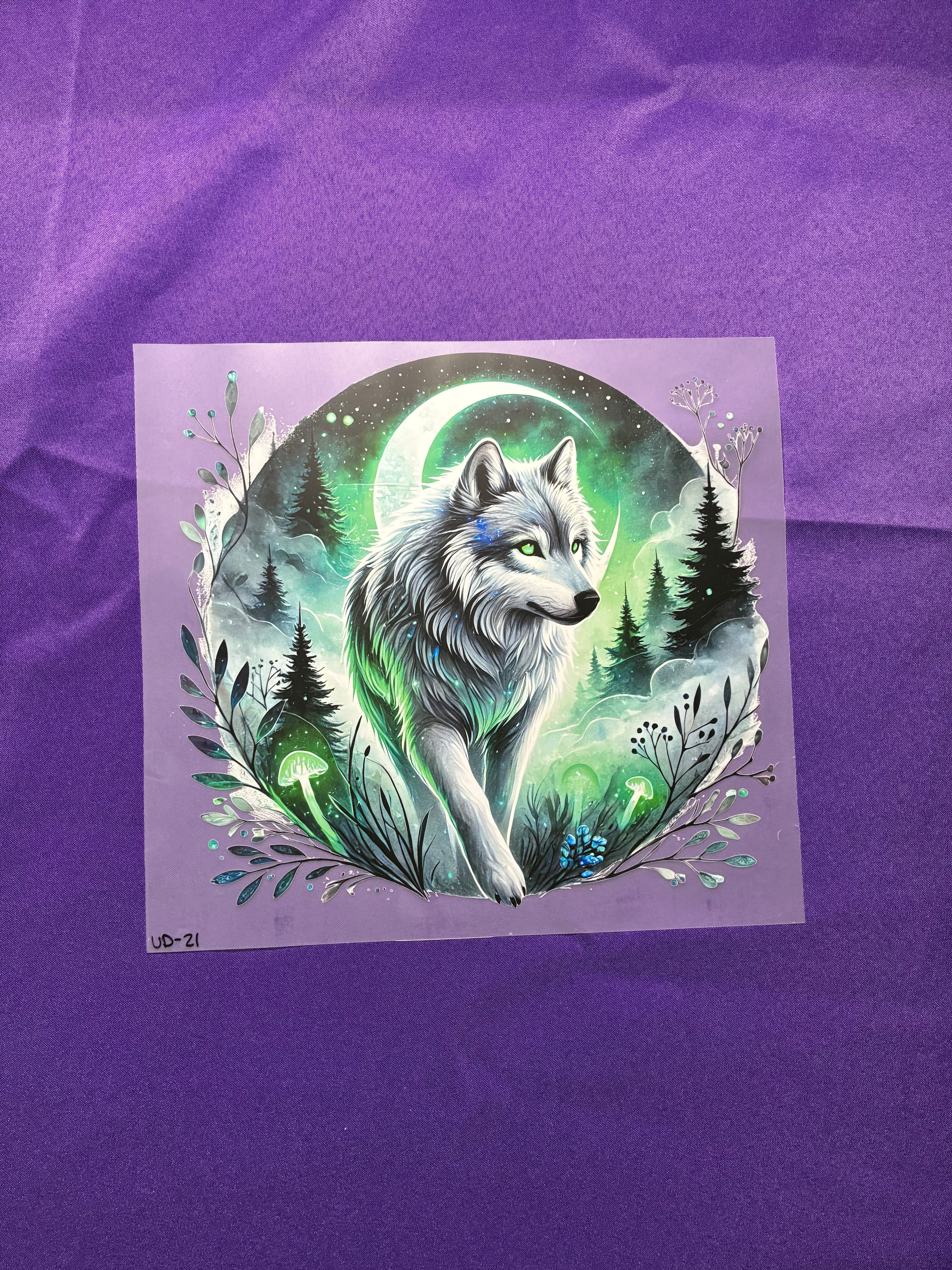 Green Wolf DTF Transfers