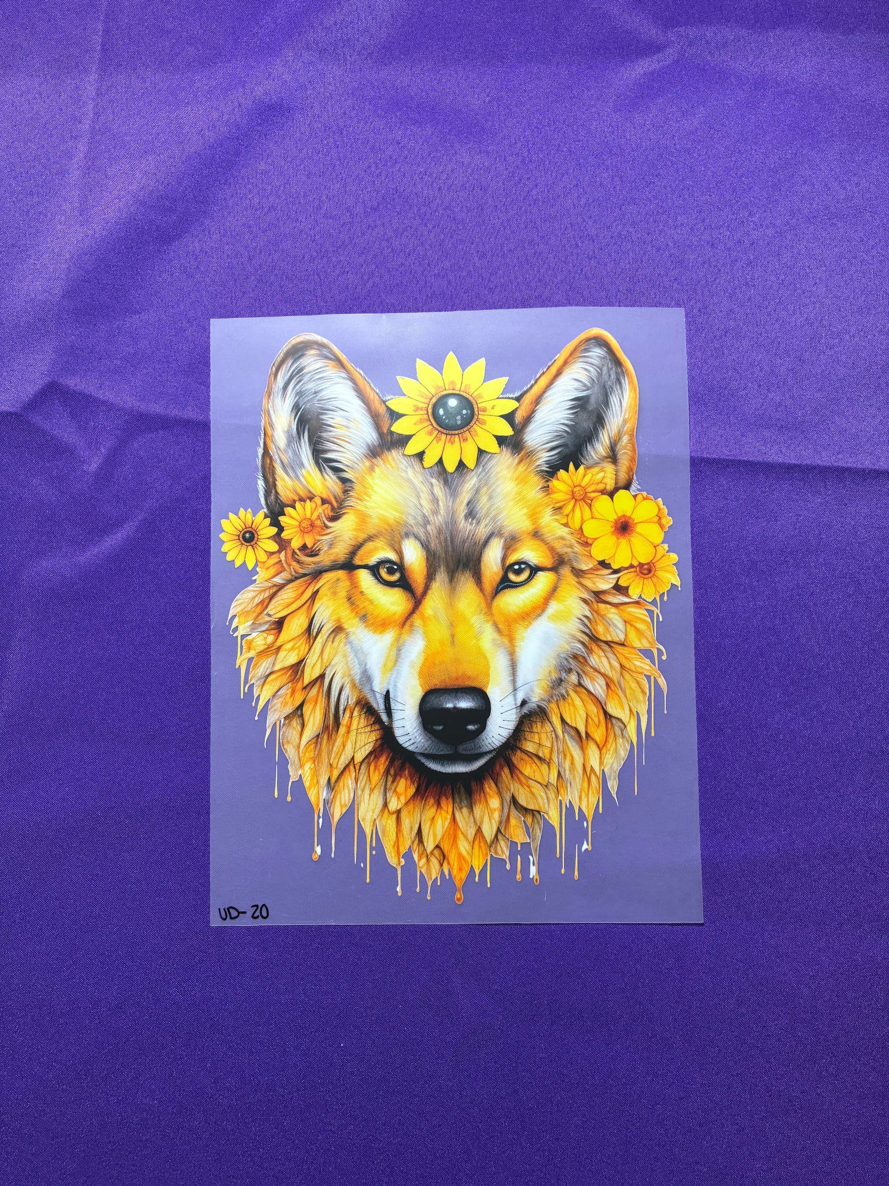Yellow Wolf DTF Transfers