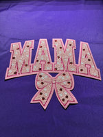 Light Pink Mama with Bow Sequin Patch