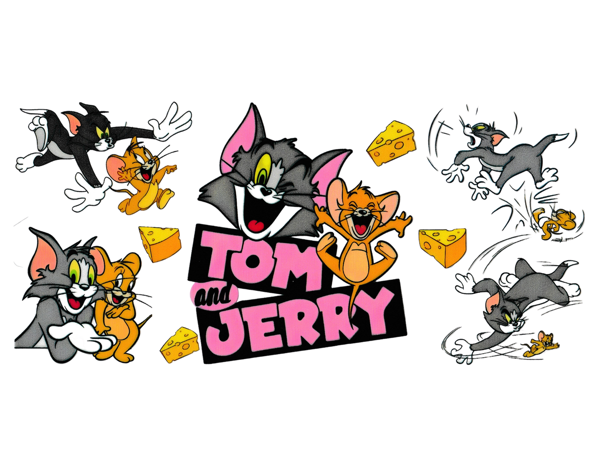 16oz Cup Wrap Tom and Jerry