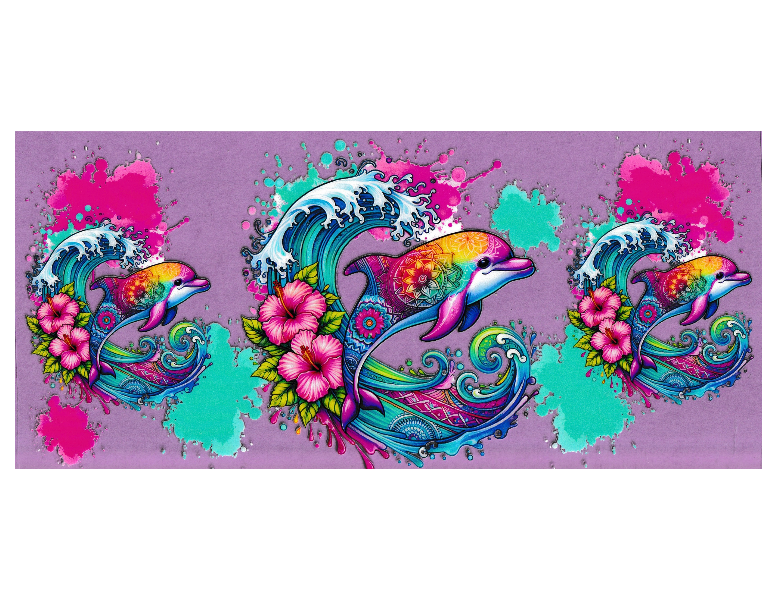 16oz Cup Wrap Dolphin