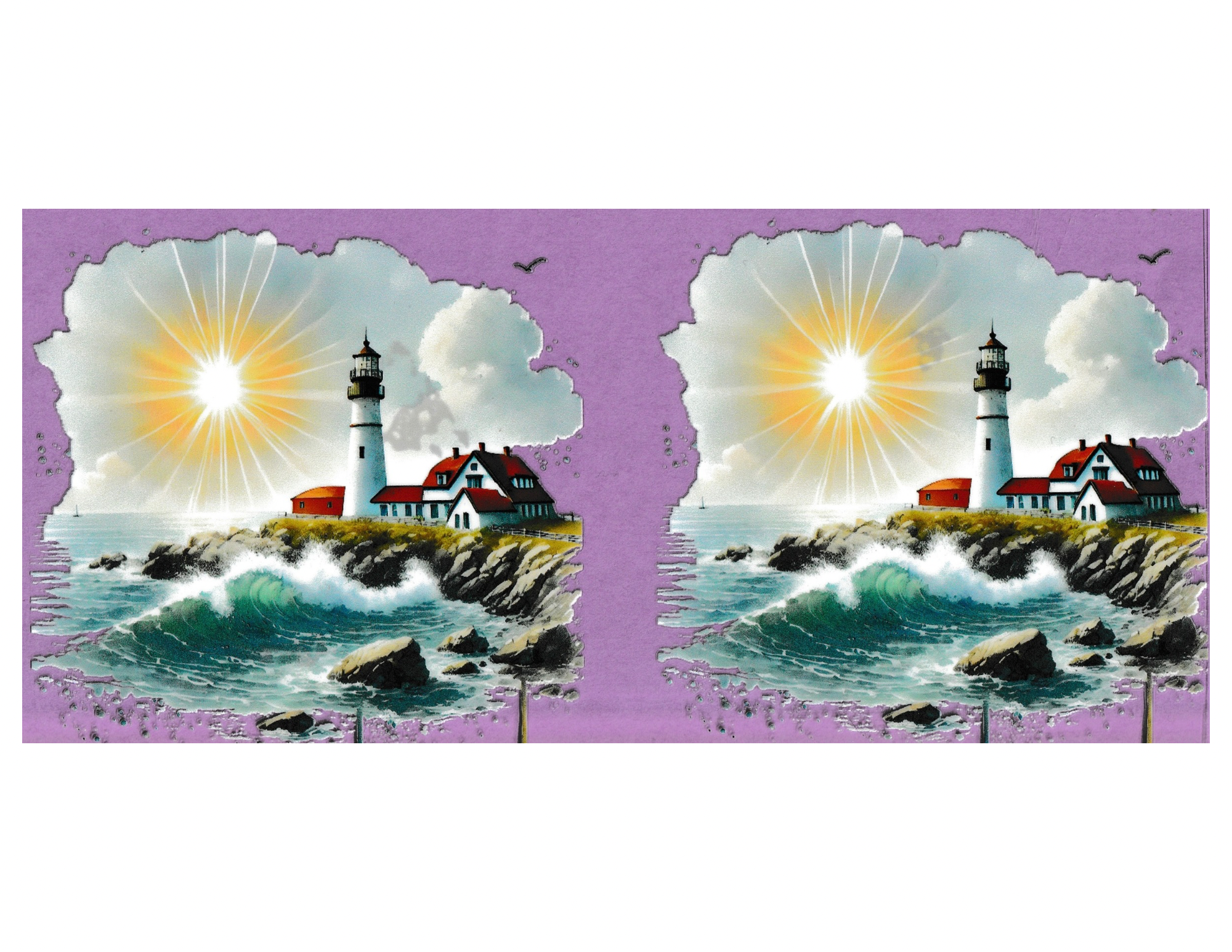 16oz Cup Wrap Lighthouse