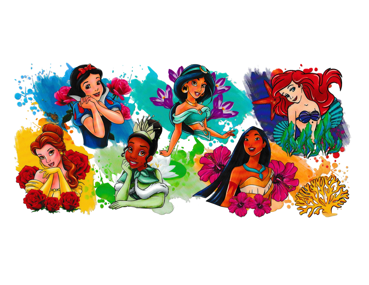 16oz Cup Wrap Multiple Princesses