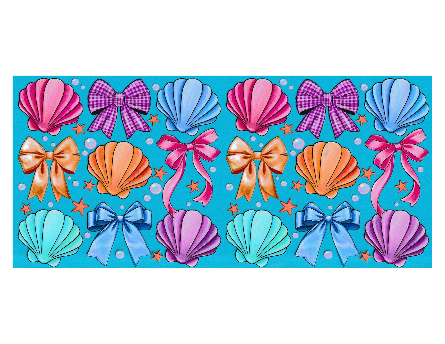 16oz Cup Wrap Seashells