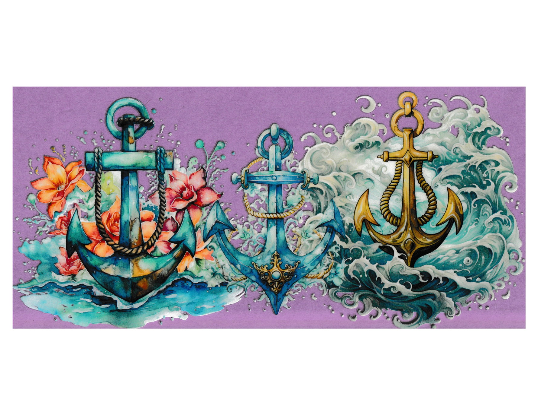 16oz Cup Wrap Ship Anchor