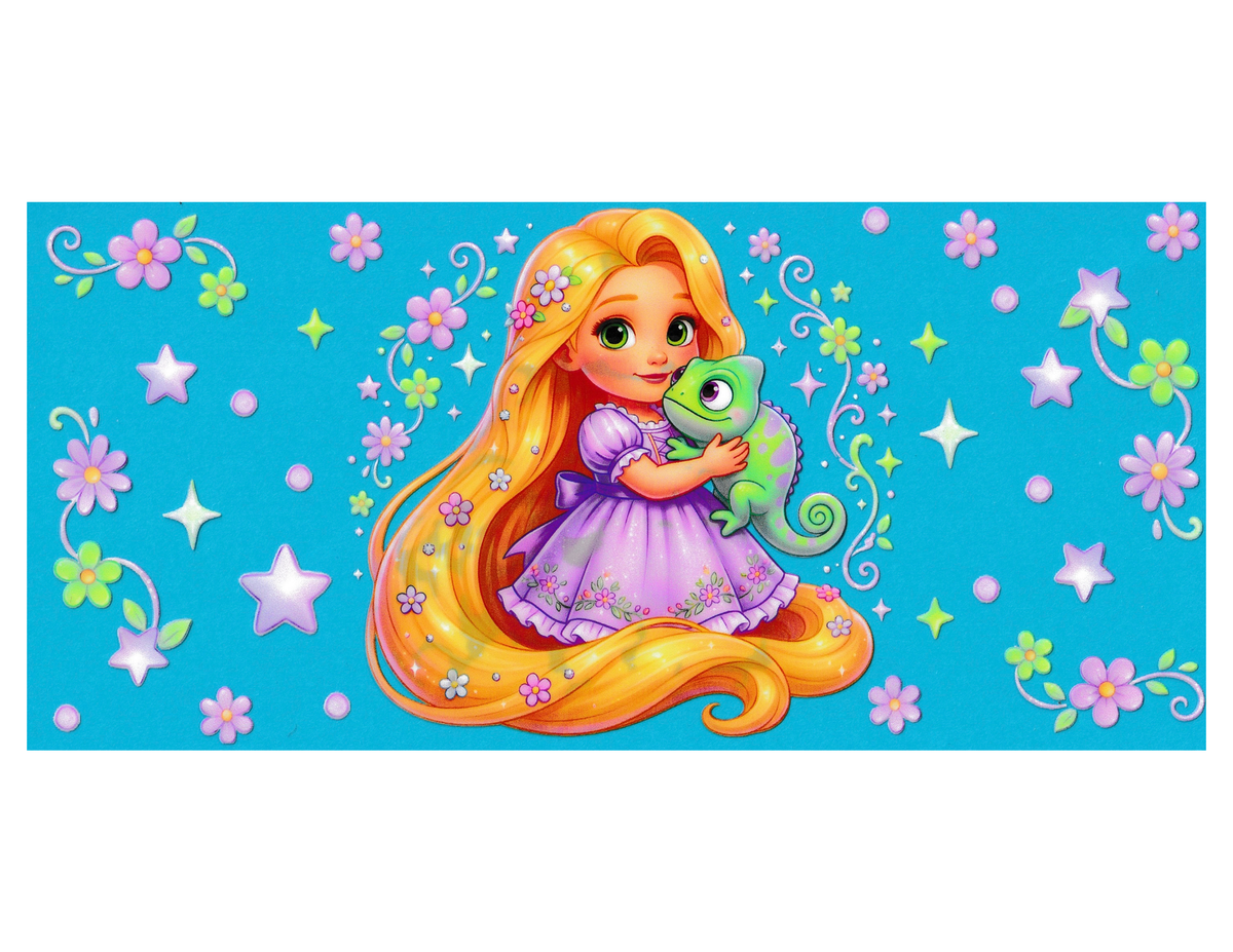 16oz Cup Wrap Long Hair Princess