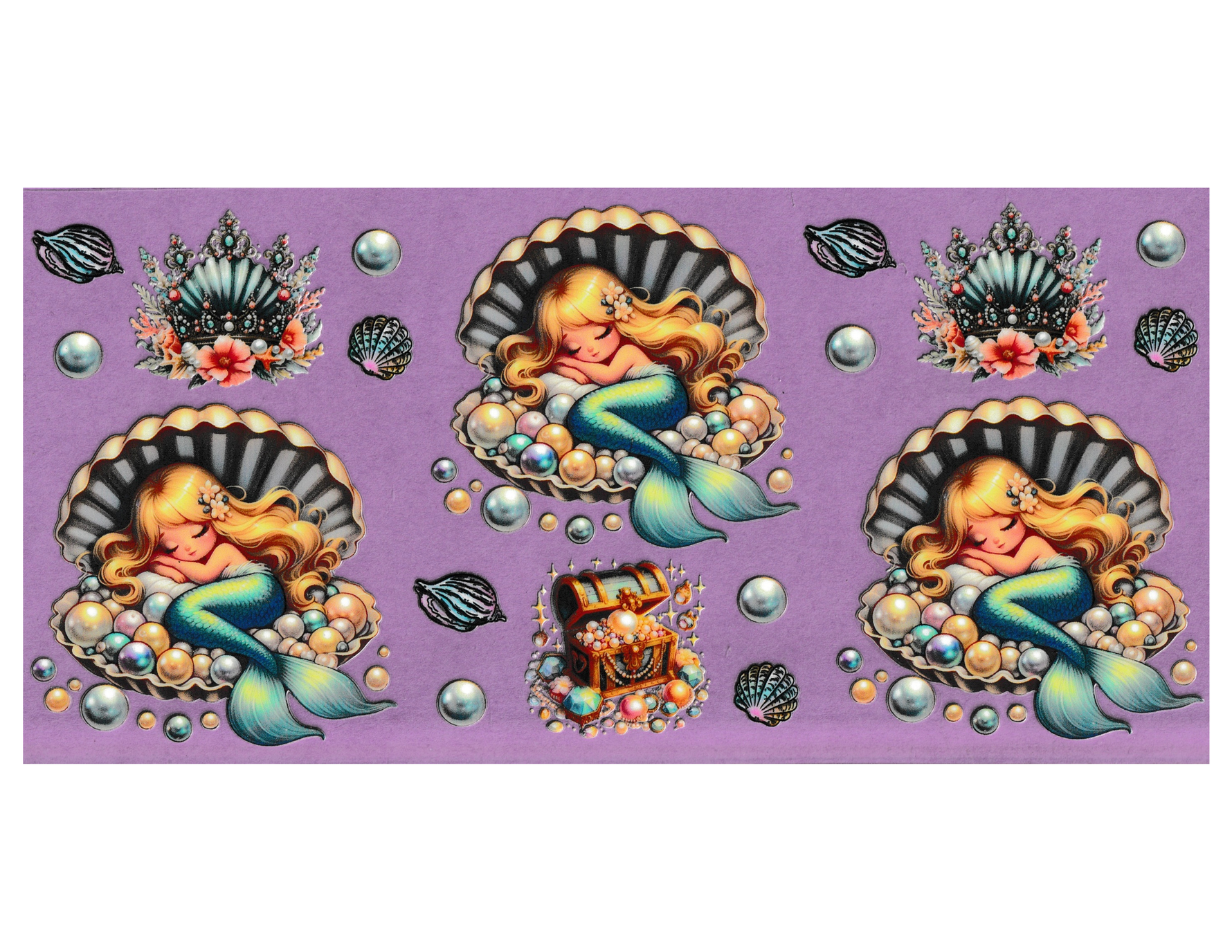 16oz Cup Wrap Mermaid
