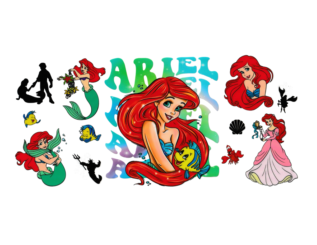16oz Cup Wrap Mermaid Princess