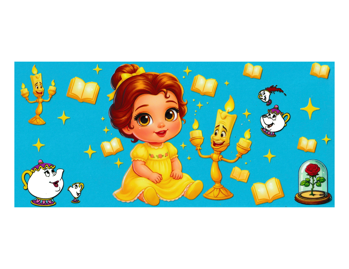 16oz Cup Wrap Book lover Princess