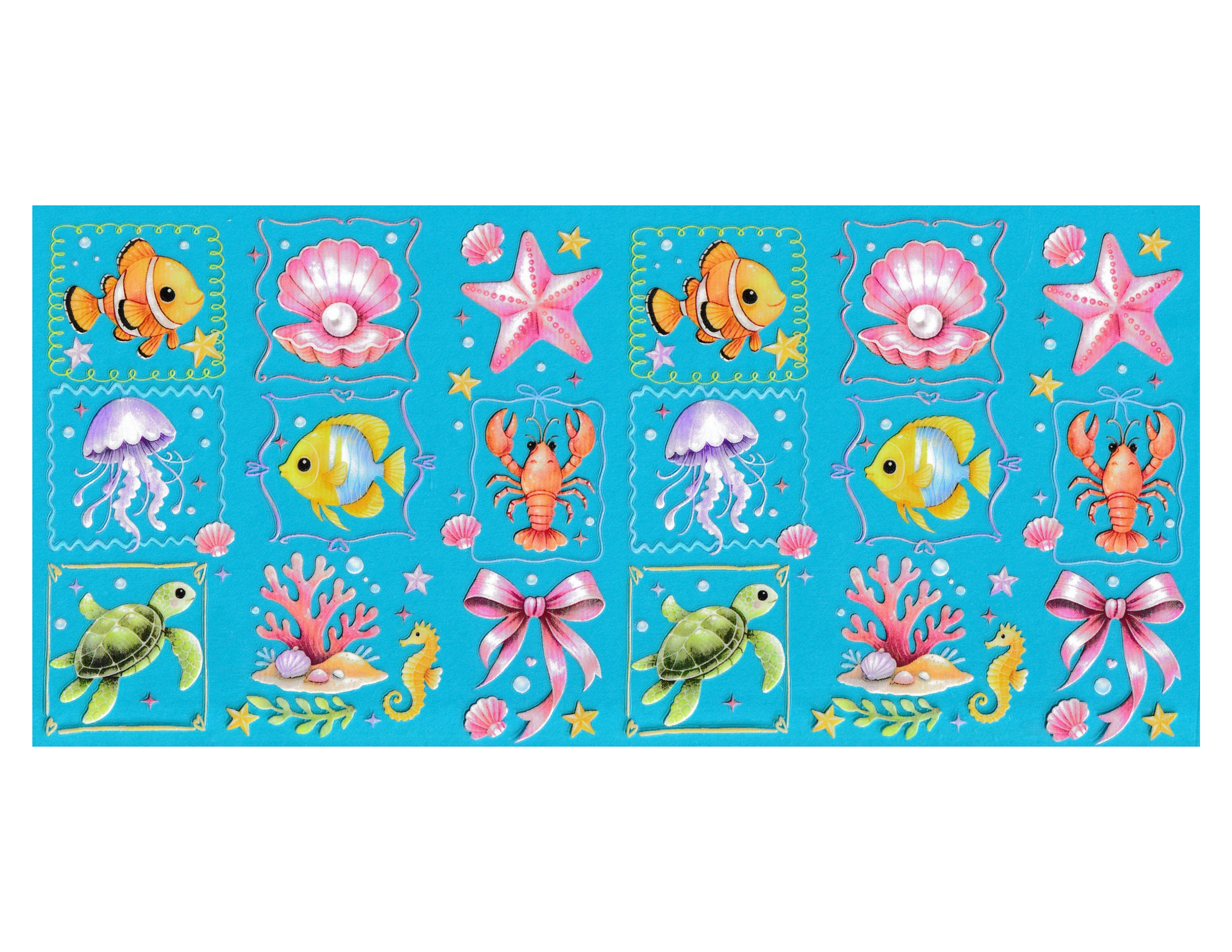 16oz Cup Wrap Sea Animals