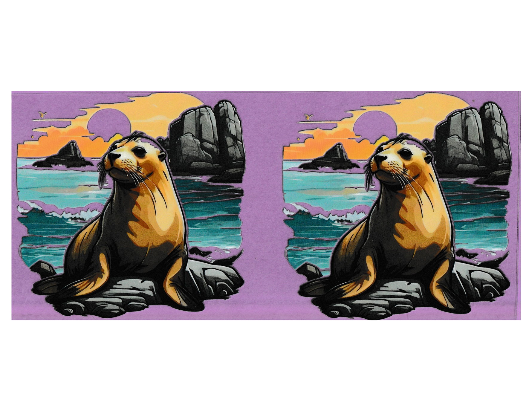 16oz Cup Wrap Sea Lion