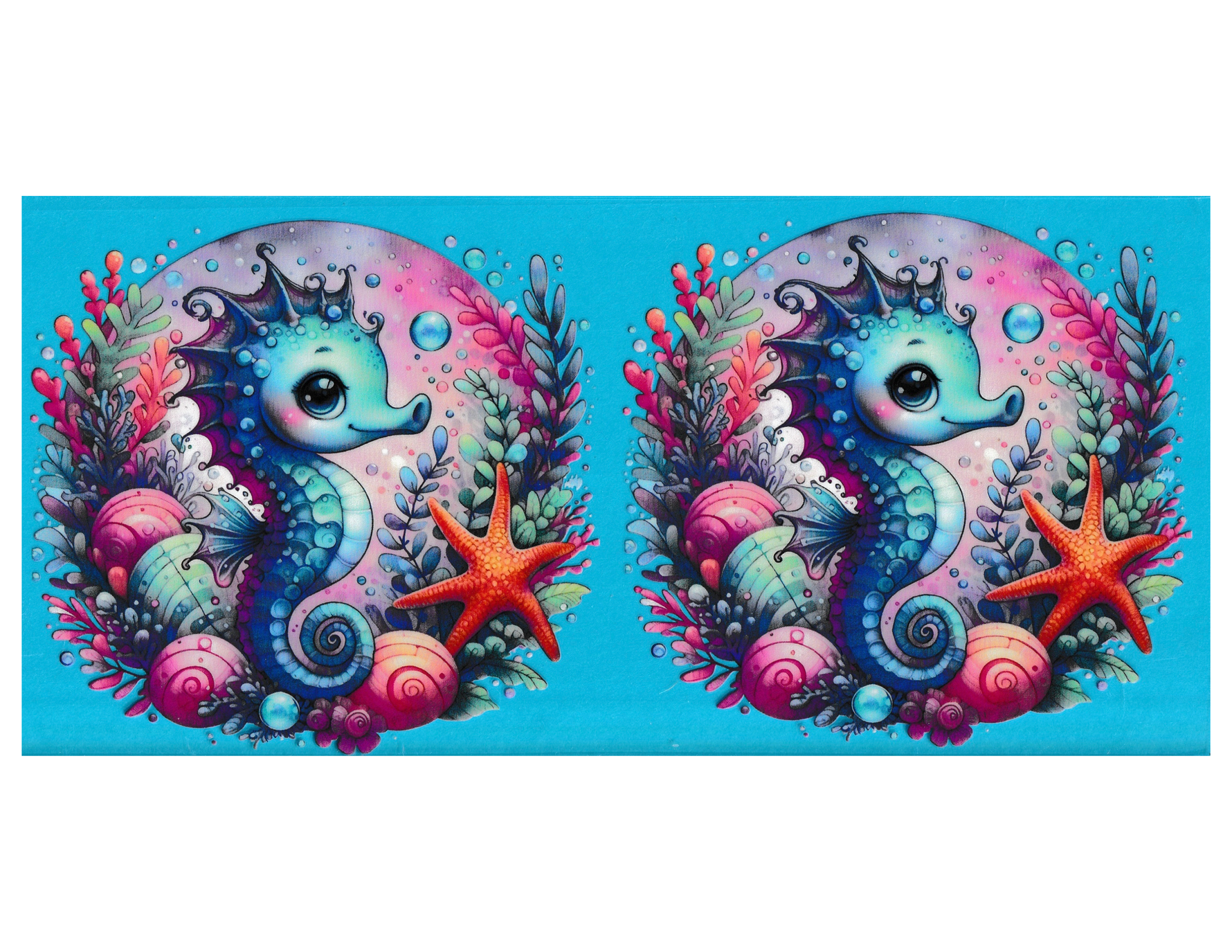 16oz Cup Wrap Sea Horse