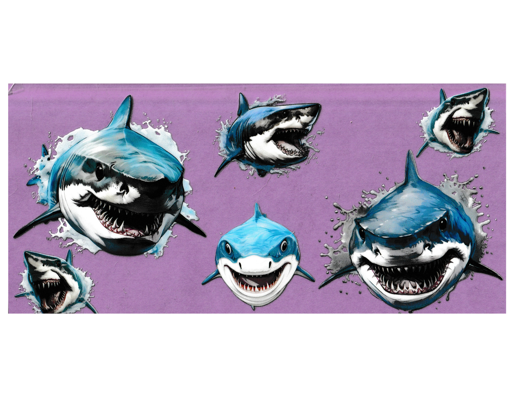 16oz Cup Wrap Sharks