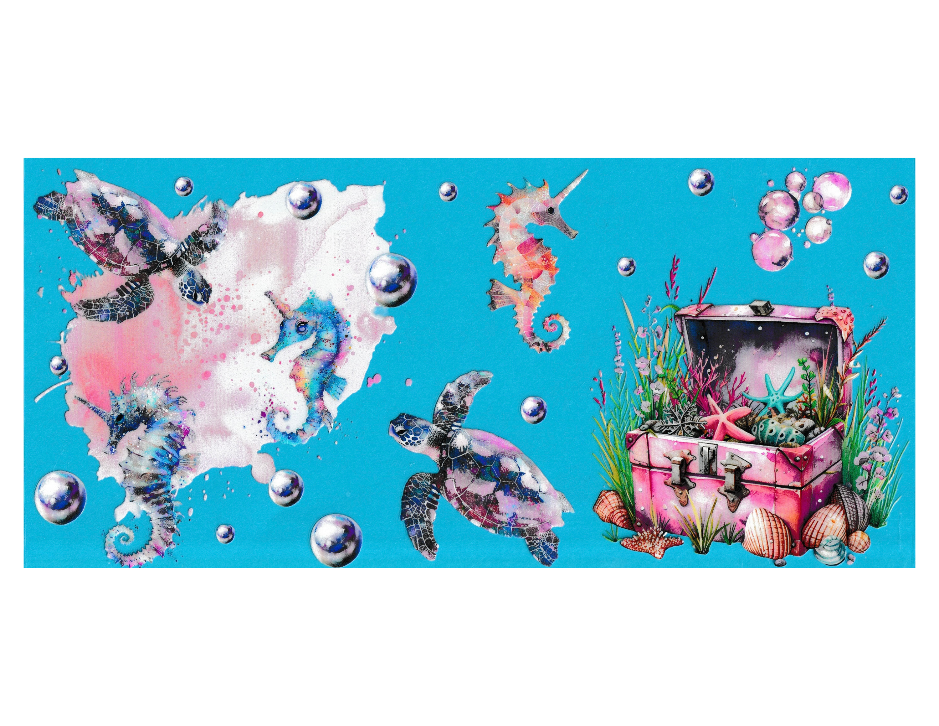 16oz Cup Wrap Sea Animals